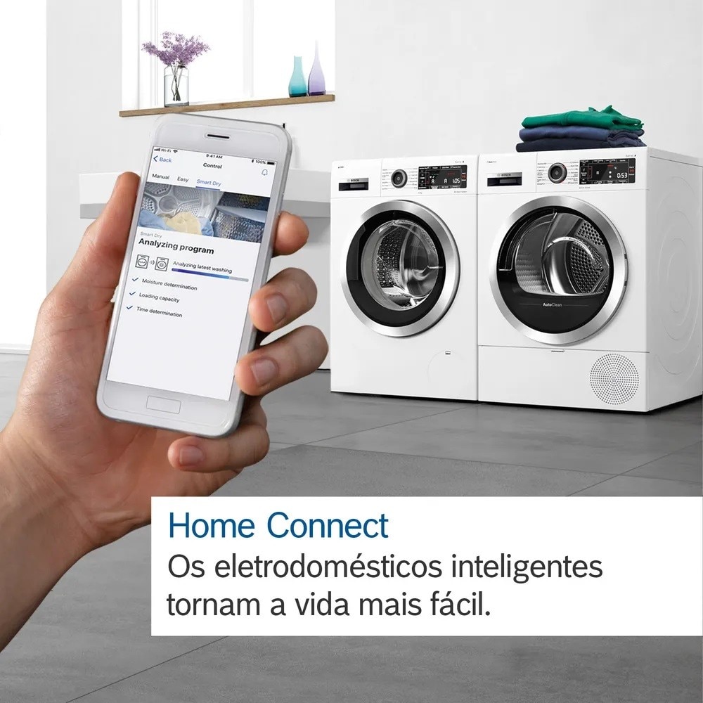 Máquina de Secar Roupa Bosch Serie 6 WQH246B0ES Bomba de Calor de 9 kg - Branco Branco-6