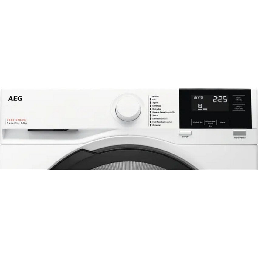 Máquina de Secar Roupa AEG TR718EBOB, Serie 7000 SensiDry®, Bomba de Calor, de 8 Kg - Branco Branco-2