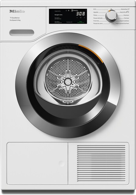Imagem 0 de Máquina de Secar Roupa Miele TEH785WP EcoSpeed&9kg com Bomba de Calor T1, DirectSensor, SilenceDrum, DryCare 40, HygieneDry de 9 Kg - Branco