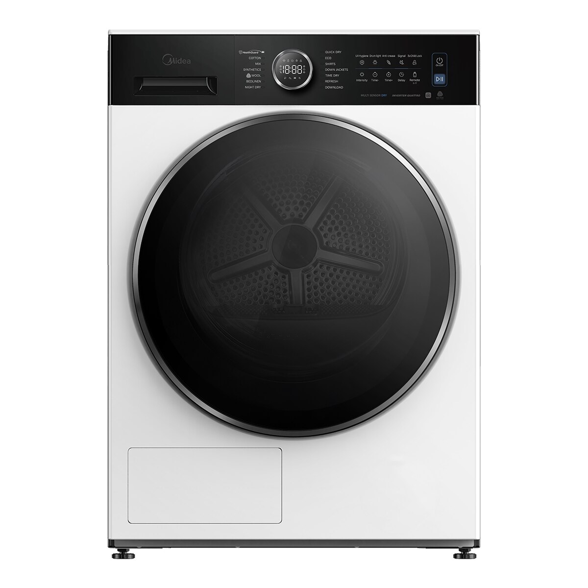 Máquina de Secar Roupa Midea MD205H90BW/W-ES Bomba de Calor e de 9 Kg - Branco Branco-1