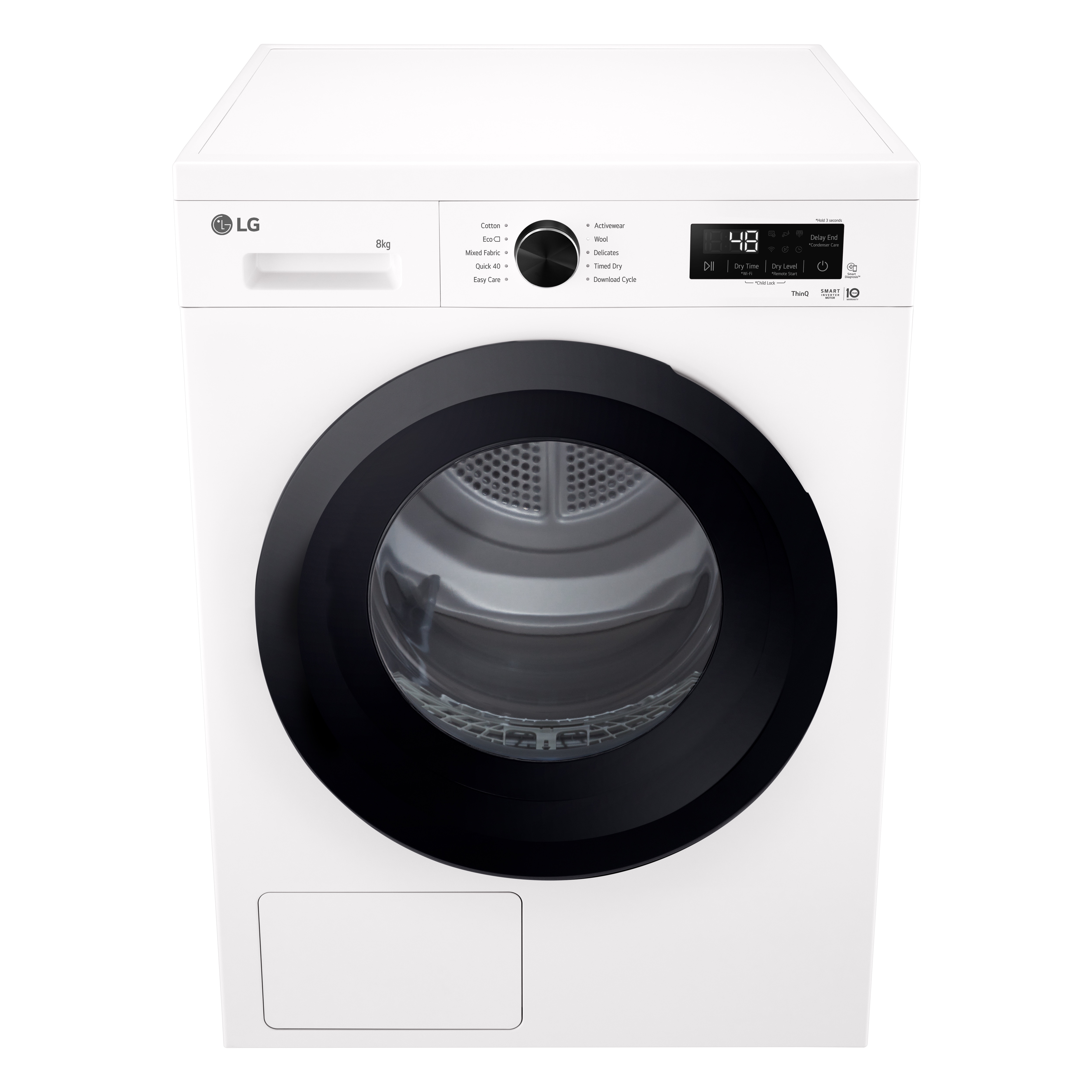 Máquina de Secar Roupa LG RHX1008NWK Carga Frontal, Bomba de Calor, Motor Inverter, e de 8Kg - Branco Branco-6