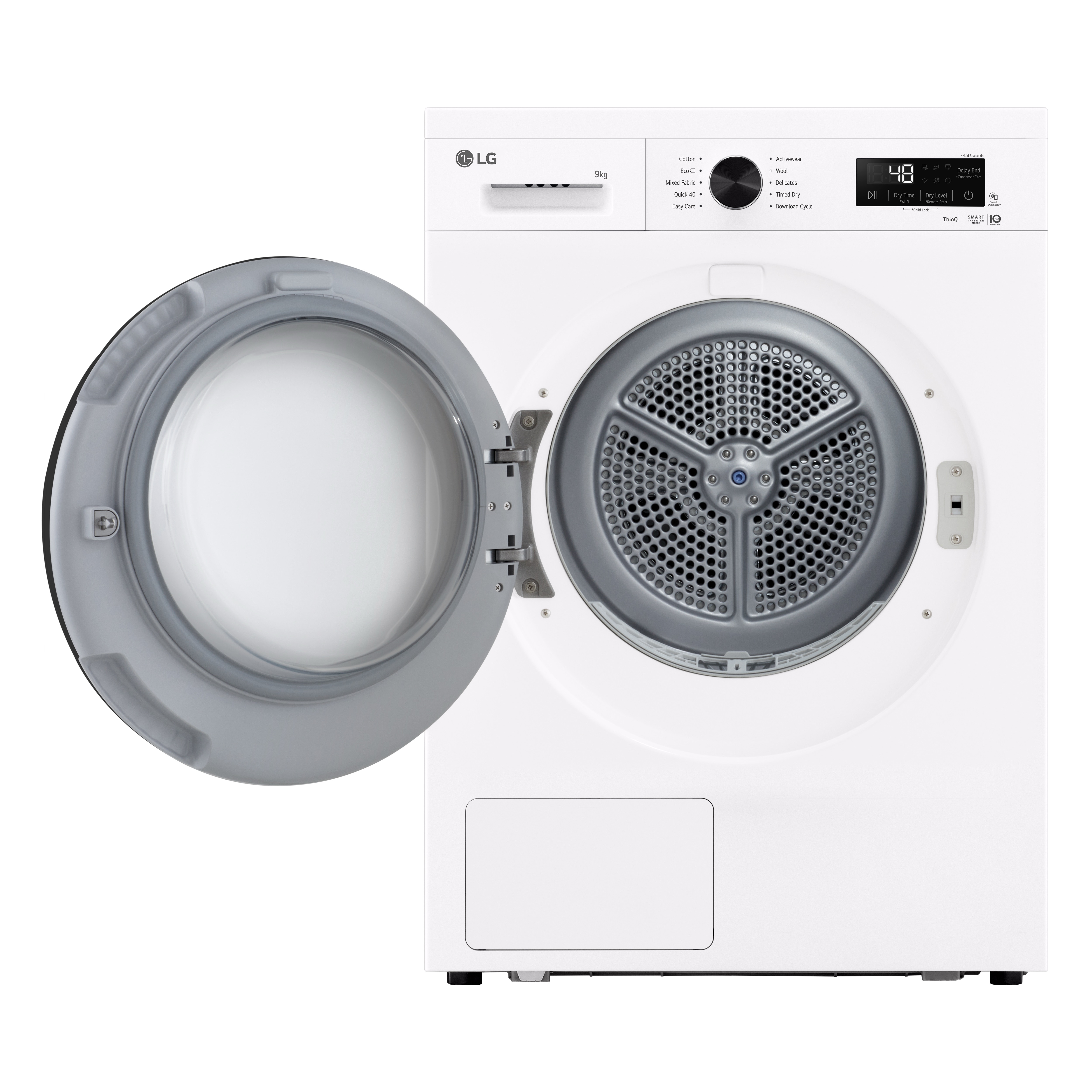 Máquina de Secar Roupa LG RHX1009NWK Carga Frontal, Bomba de Calor, Motor Inverter, e de 9Kg - Branco Branco-2