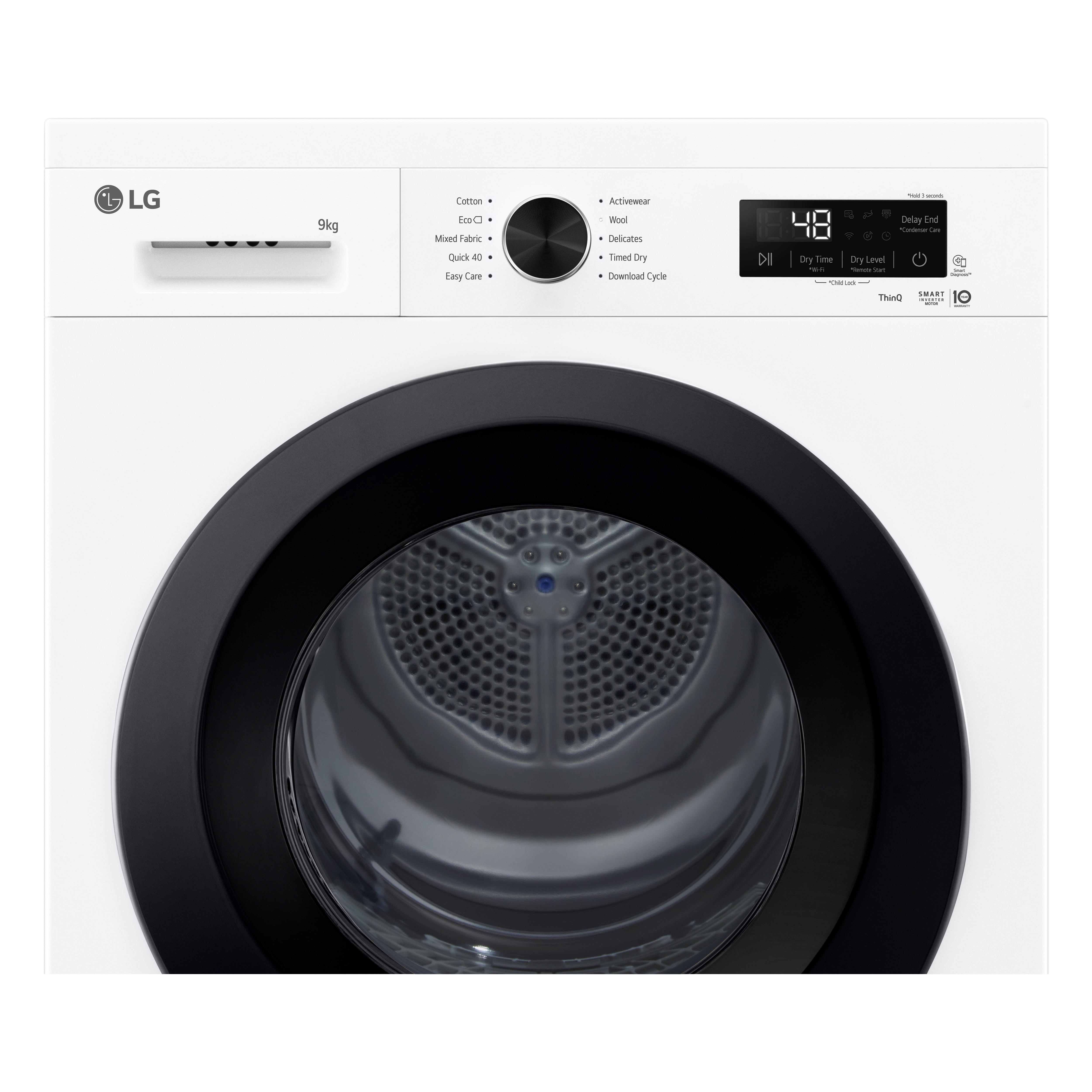 Máquina de Secar Roupa LG RHX1009NWK Carga Frontal, Bomba de Calor, Motor Inverter, e de 9Kg - Branco Branco-4