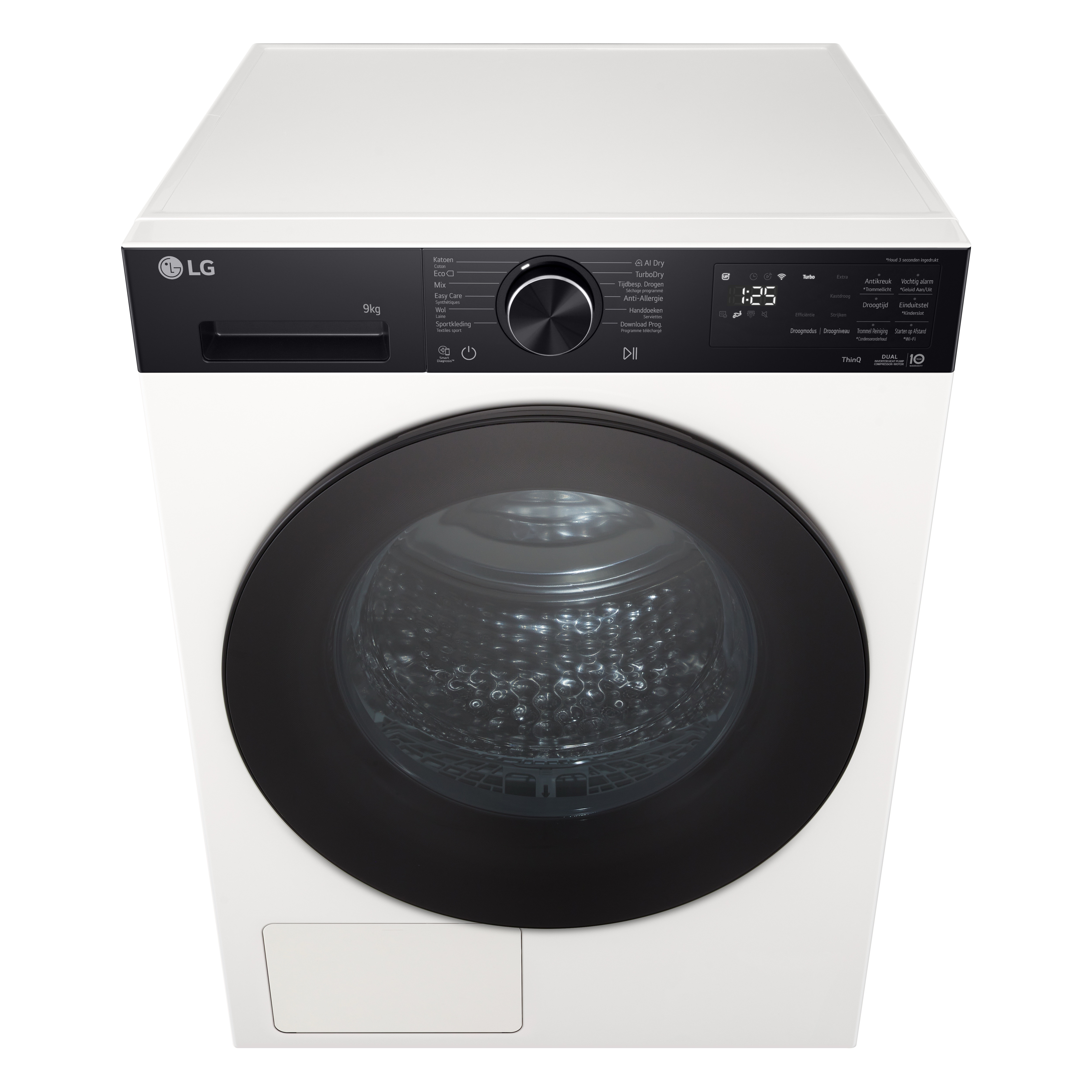 Máquina de Secar Roupa LG RHX5009THB Carga Frontal, Bomba de Calor Dual Inverter Heat Pump, Motor Inverter, e de 9Kg - Branco Branco-3