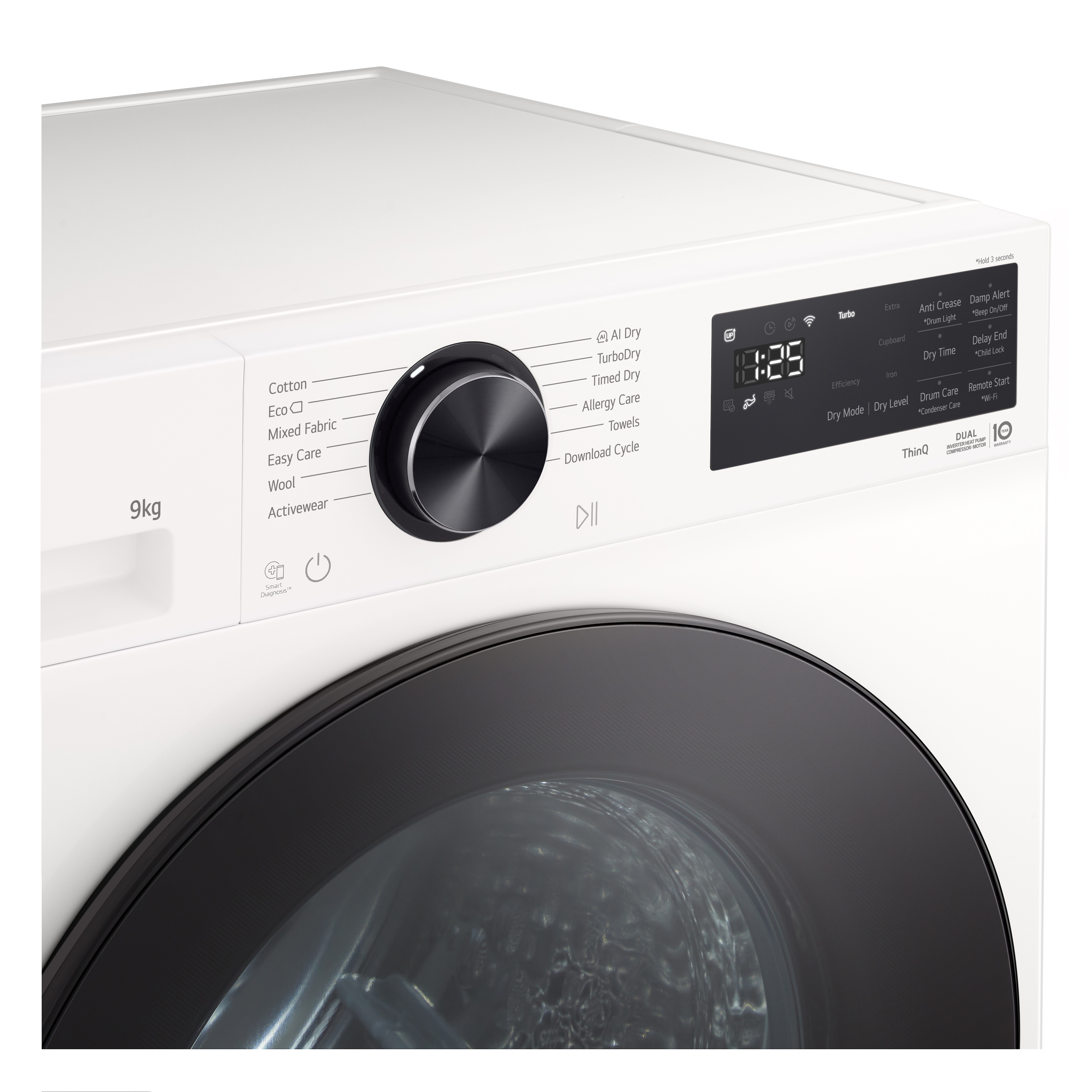 Máquina de Secar Roupa LG RHX5009TWB Carga Frontal, Bomba de Calor, Bomba de Calor Dual Inverter Heat Pump, e de 9Kg - Branco Branco-4