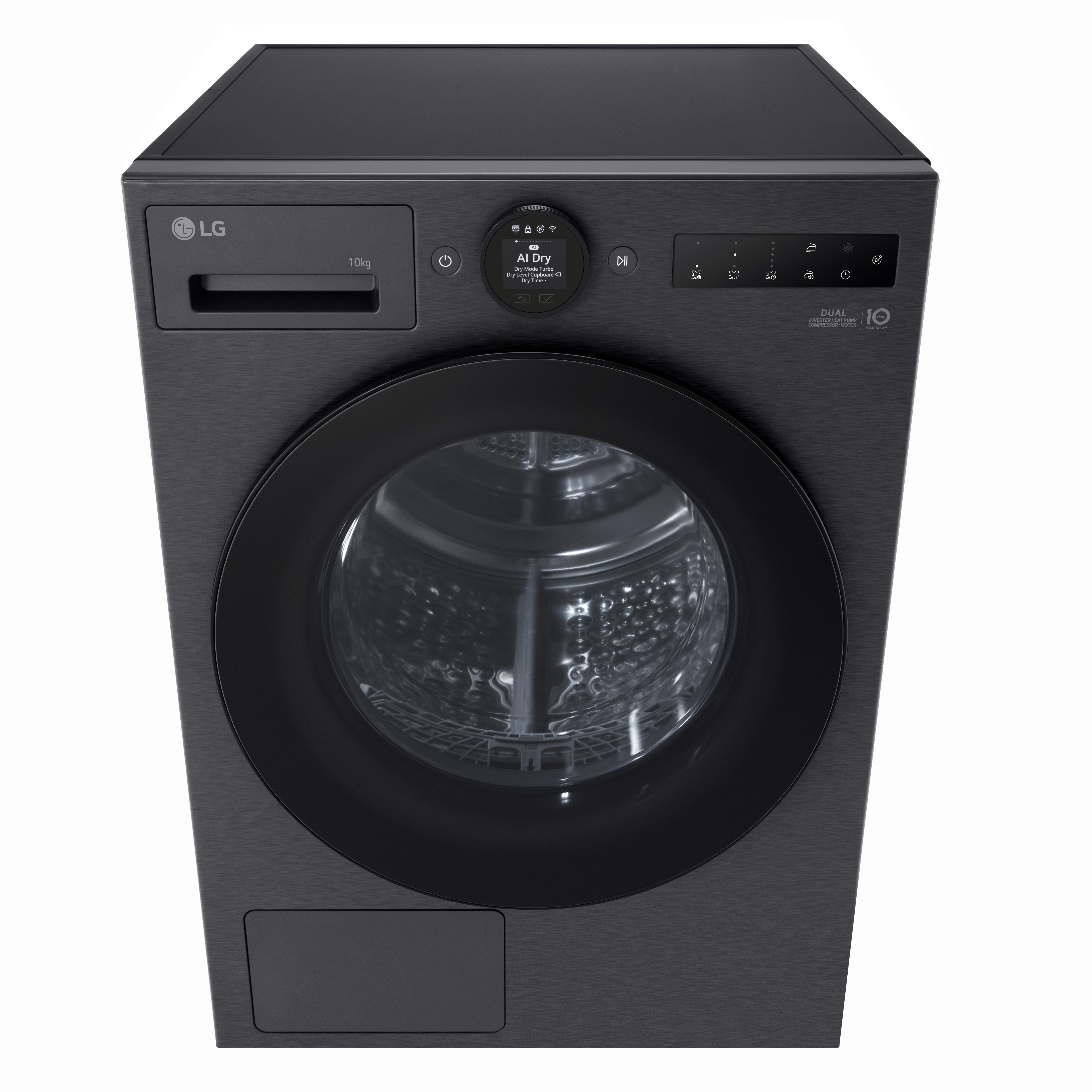 Máquina de Secar Roupa LG RHX7010TBB Carga Frontal, Bomba de Calor Dual Inverter Heat Pump, e de 10Kg - Preto Preto-3