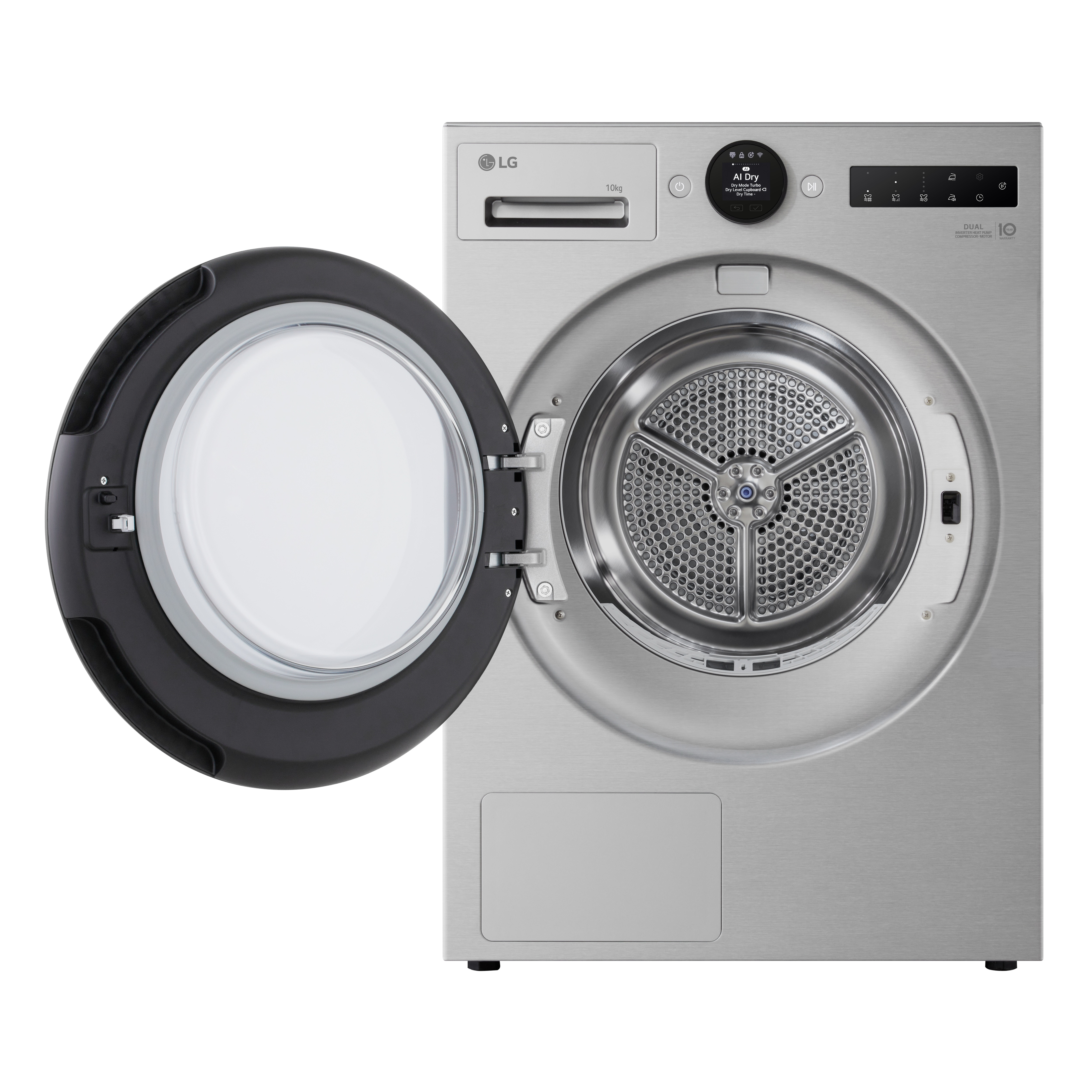Máquina de Secar Roupa LG RHX7010TSB Carga Frontal, Bomba de Calor, Motor Inverter, e de 10Kg - Silver Silver-2