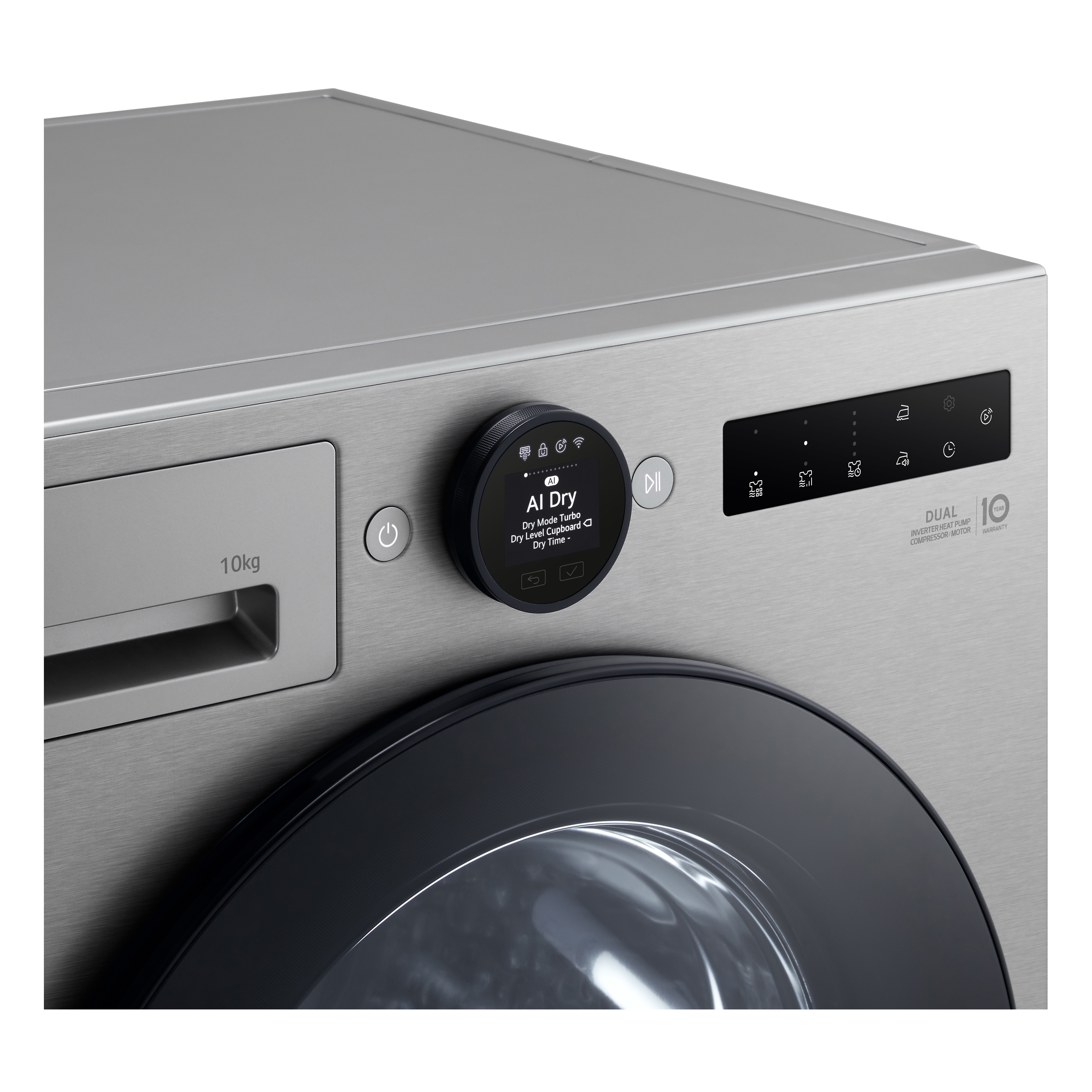 Máquina de Secar Roupa LG RHX7010TSB Carga Frontal, Bomba de Calor, Motor Inverter, e de 10Kg - Silver Silver-4