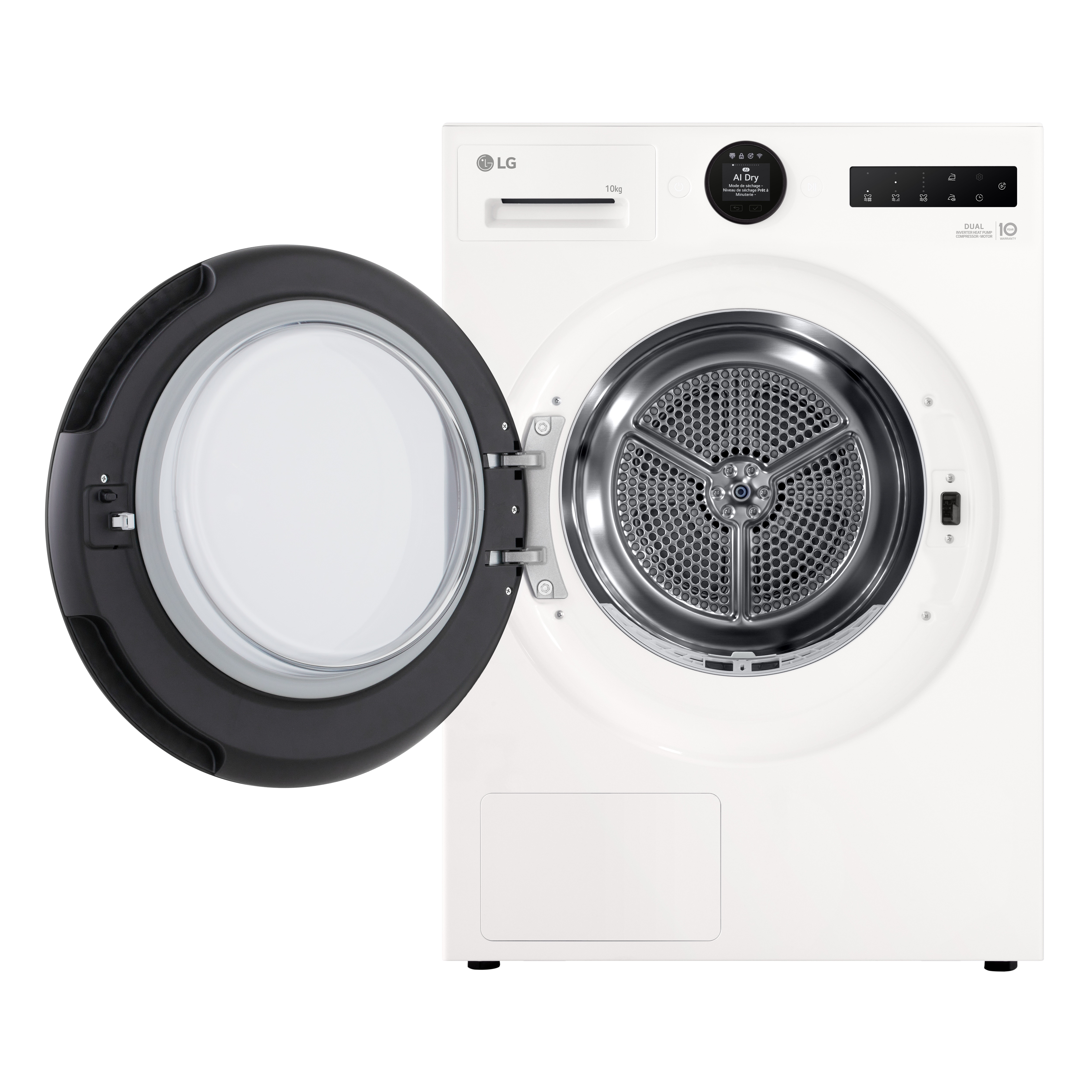 Máquina de Secar Roupa LG RHX7010TWB Carga Frontal, Bomba de Calor, Motor Inverter, e de 10Kg - Branco Branco-2
