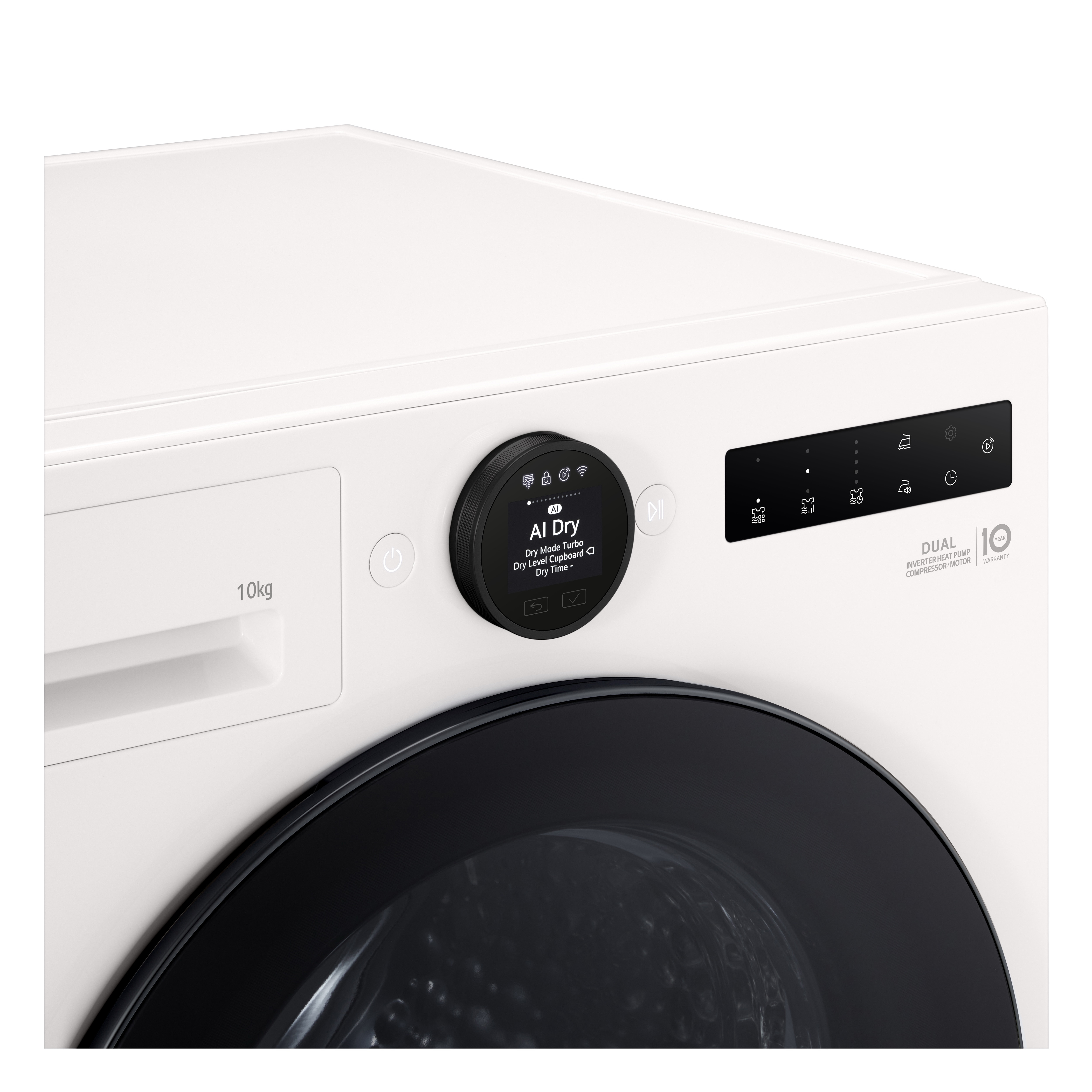 Máquina de Secar Roupa LG RHX7010TWB Carga Frontal, Bomba de Calor, Motor Inverter, e de 10Kg - Branco Branco-4
