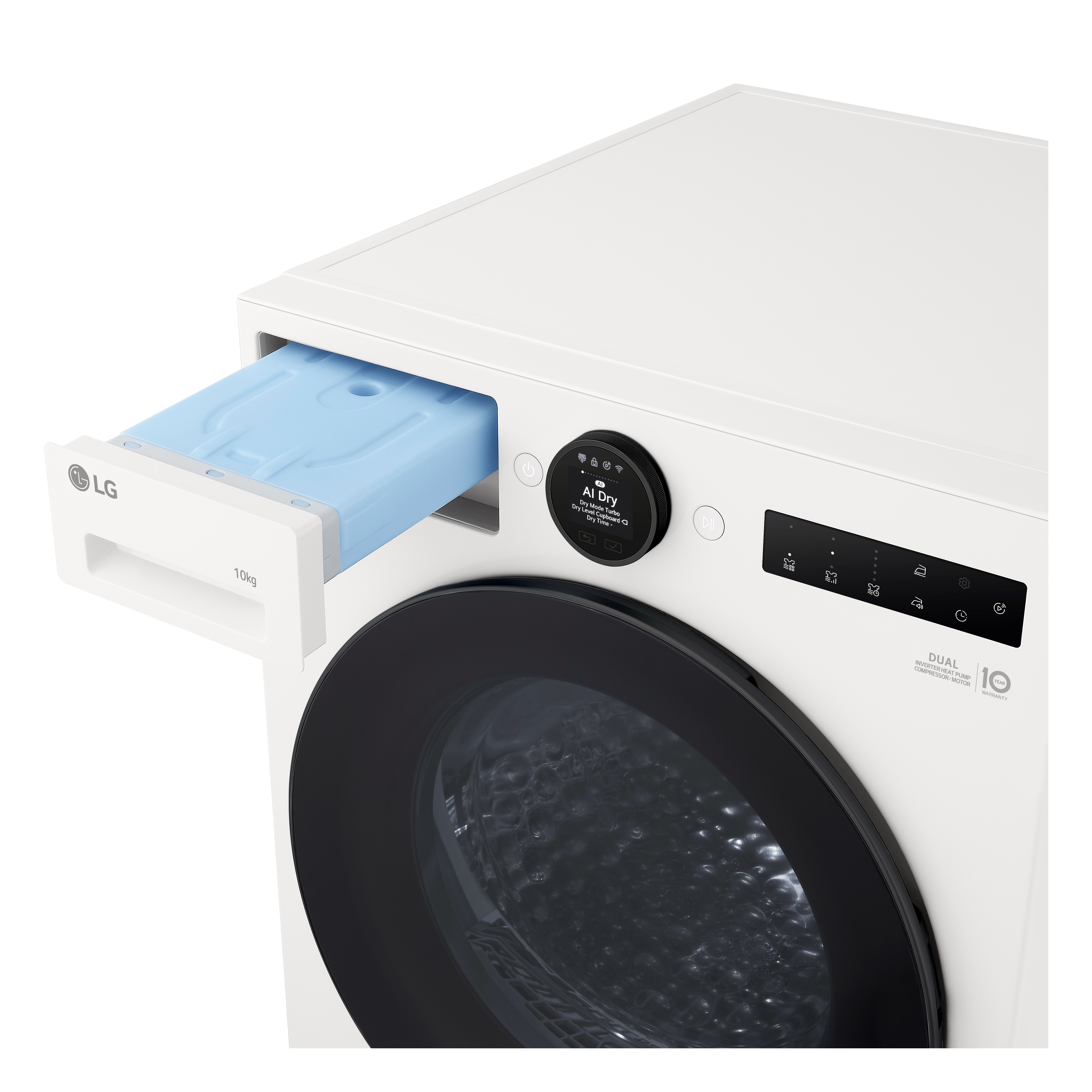 Máquina de Secar Roupa LG RHX7010TWB Carga Frontal, Bomba de Calor, Motor Inverter, e de 10Kg - Branco Branco-5