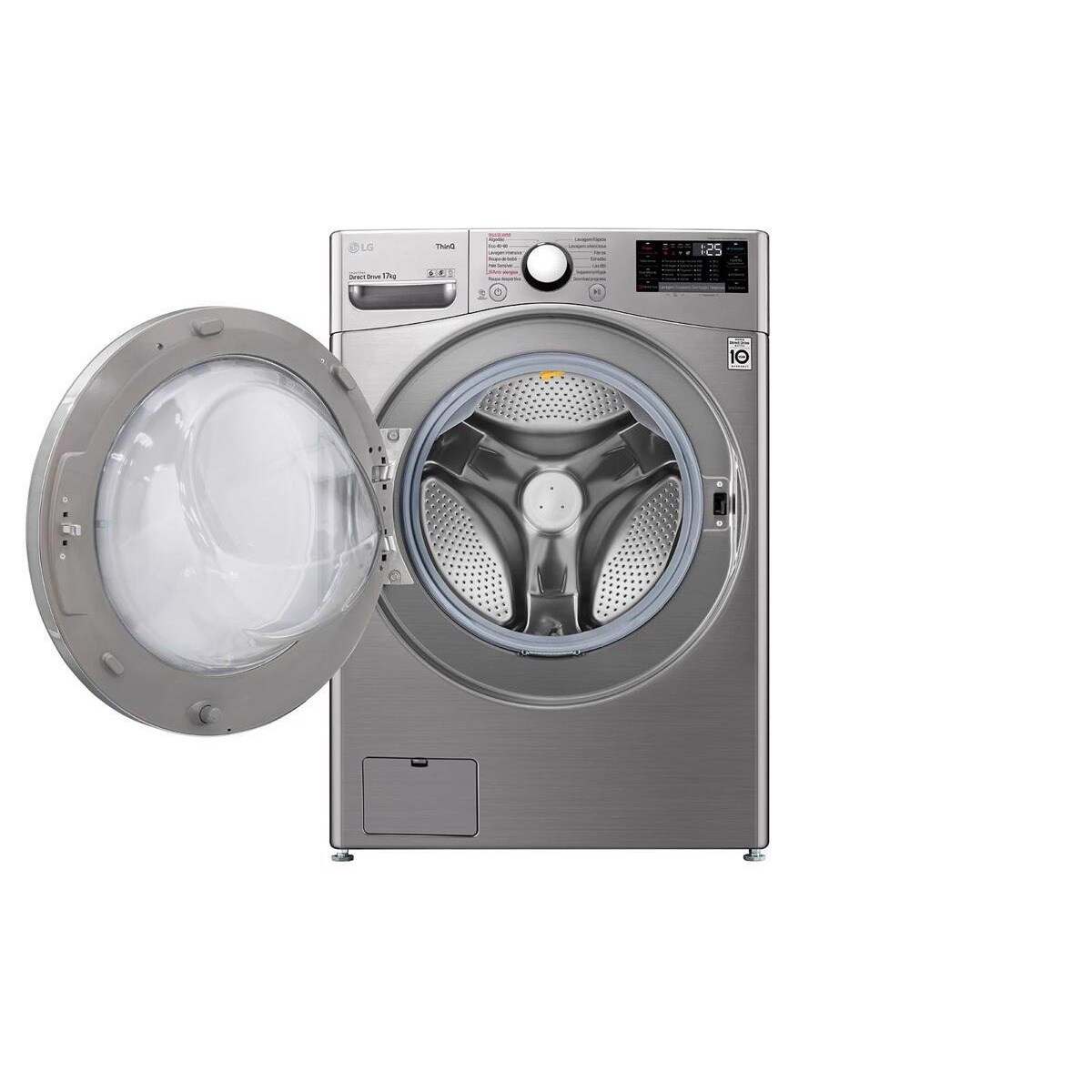 Recondicionado - Grade A - Máquina de Lavar Roupa LG F1P1CY2T Inverter Direct Drive?, Steam?, TurboWash? Carga Frontal de 17 kg e 1100 rpm - Inox Inox-2