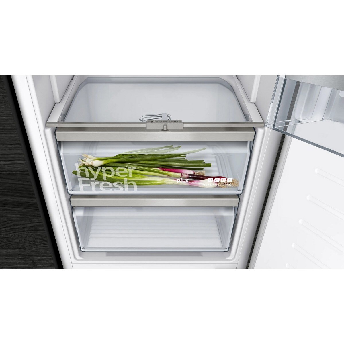 Recondicionado - Grade B - Frigorífico de 1 Porta Encastrável Siemens iQ500 KI81RADE0 FreshSense com Gaveta HyperFresh Plus de 177,5 cm - Branco Branco-5