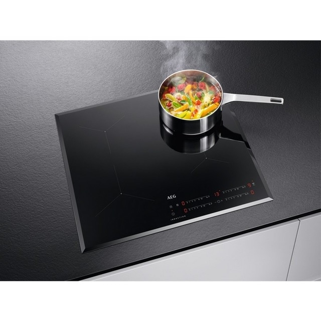 Recondicionado - Grade B - Placa de Indução AEG MaxiSense® IKB64431FB Hob2Hood com 4 Zonas e de 60 cm - Preto Preto-3