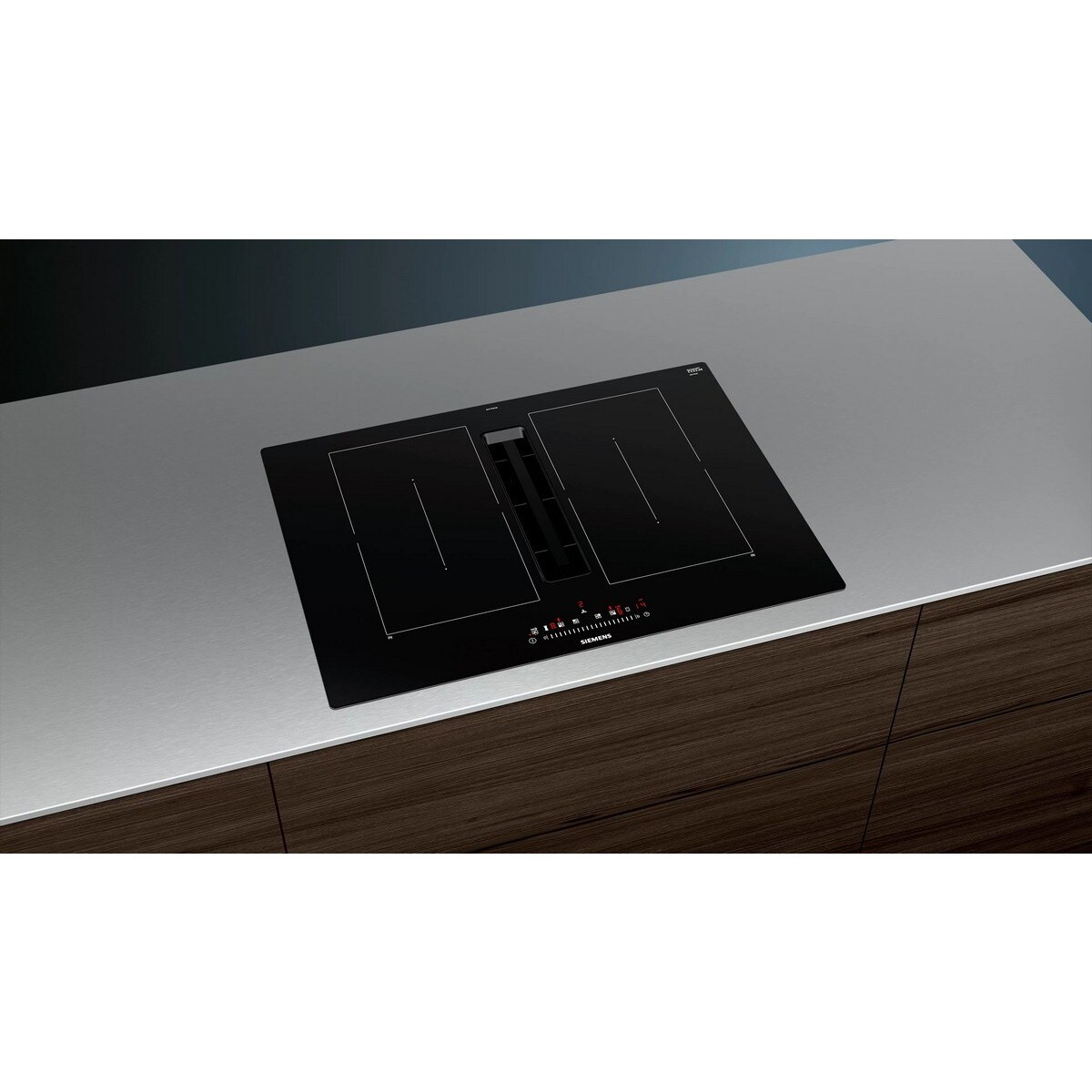 Recondicionado - Grade B - Placa de Indução com Exaustor Integrado Siemens iQ500 ED711FQ15E com 4 Zonas e de 70 cm - Preto Preto-4