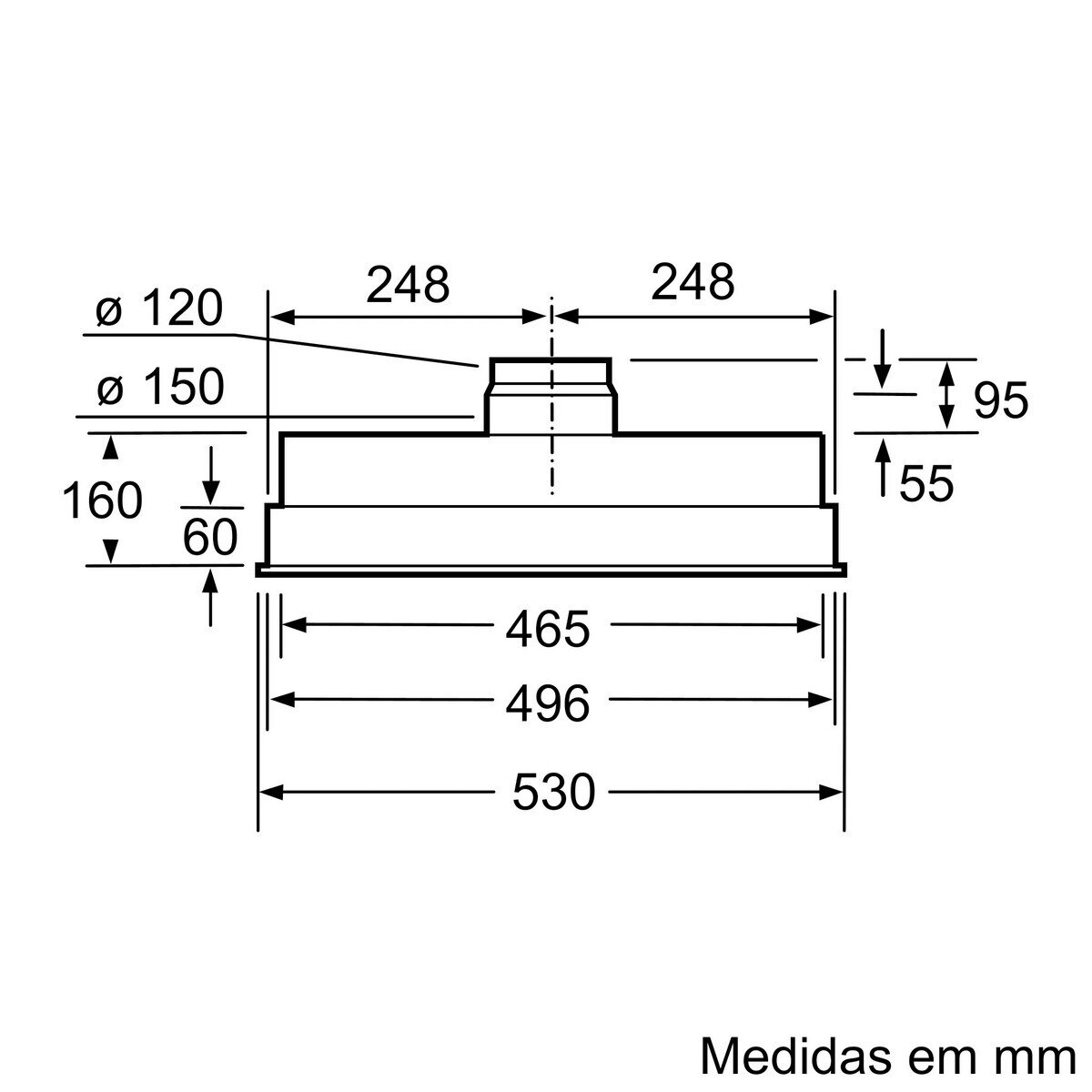 Recondicionado - Grade A - Exaustor Encastrável Siemens iQ300 LB55565 com 4 Velocidades e de 53 cm - Metálico Prateado 4