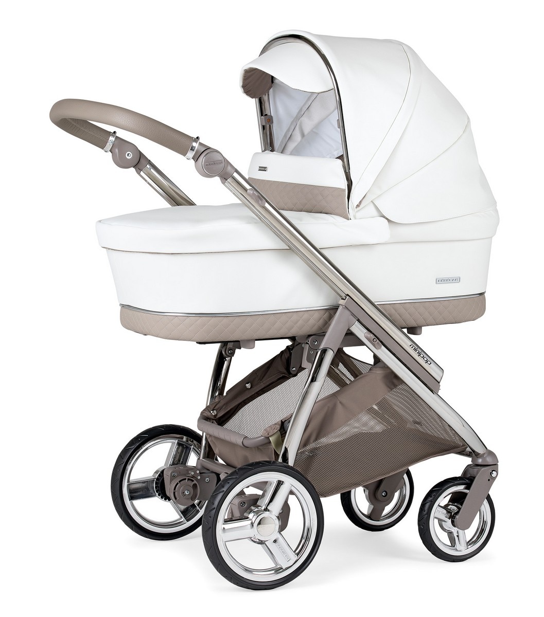 Carro + Alcofa Minipop File/ce/Alc Minipop KP-458 Branco/Bege-2