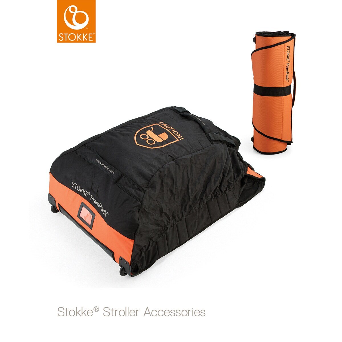 Bolsa de Viagem PramPrack Preta e Laranja Stokke Preto / Laranja-3