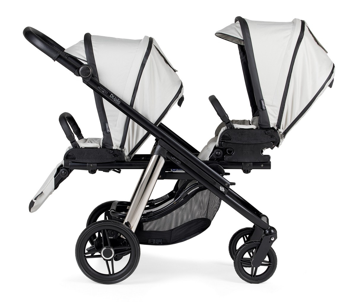 Carrinho de Gémeos Dupla Compact KO332 Chassi Misto Bébécar Cinzento-2