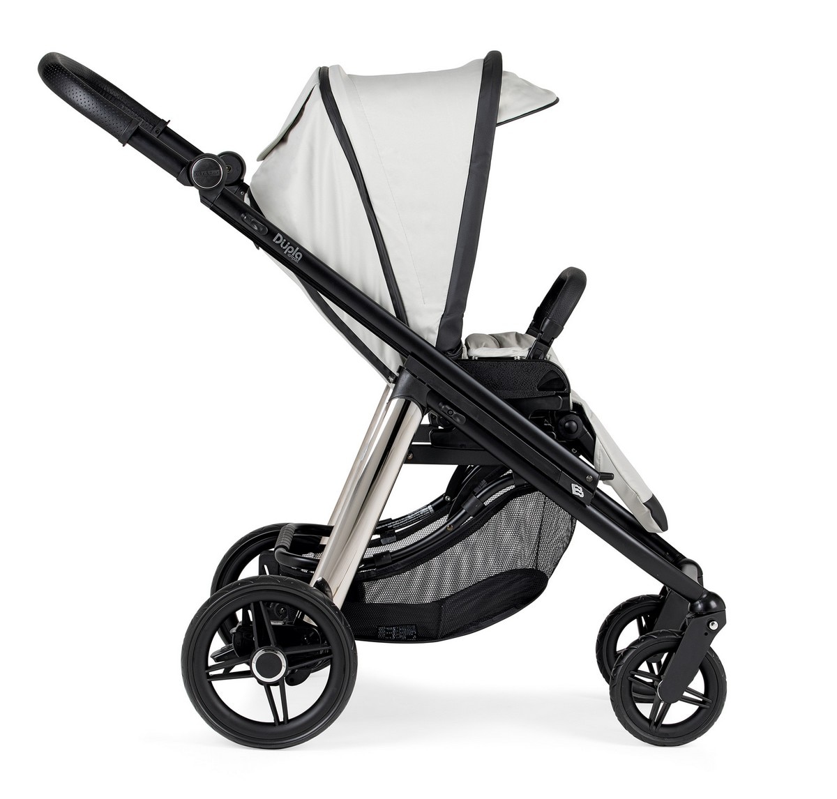 Carrinho de Gémeos Dupla Compact KO332 Chassi Misto Bébécar Cinzento-5