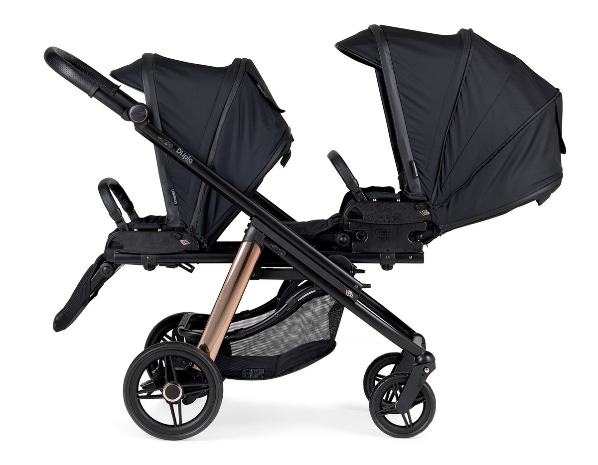 Carrinho de Gémeos Dupla Compact KO330 Chassi Misto Bébécar Preto-2