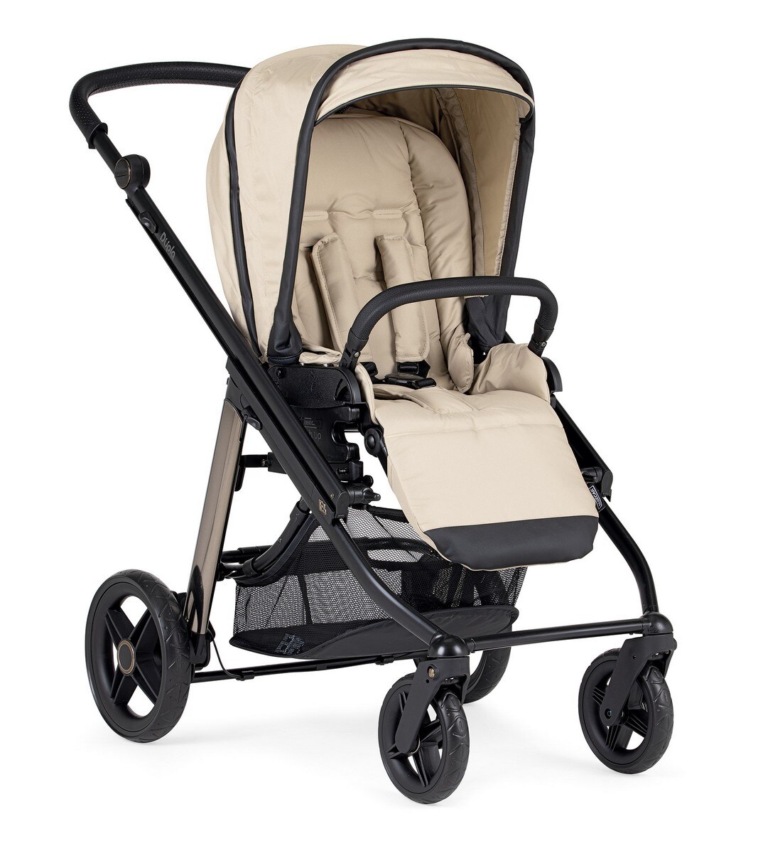 Carrinho de Gémeos Dupla Compact KO335 Chassi Misto Bébécar Bege-5