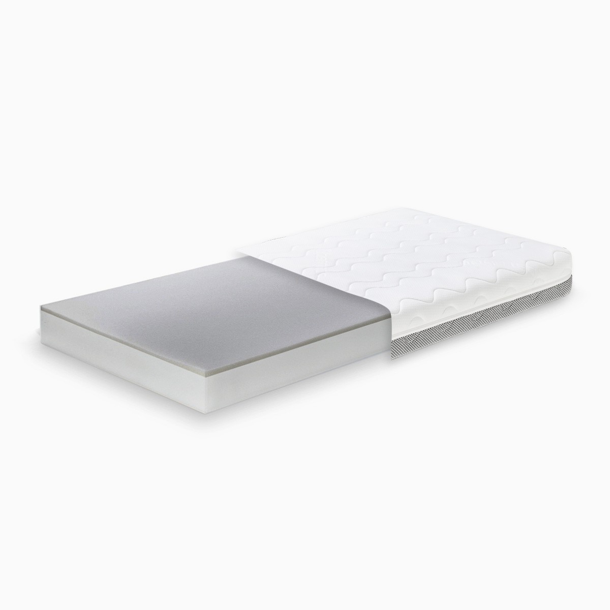 Colchão Berço Lupi Visco Cool (Disponível em Várias Medidas) Branco / Cinzento-4