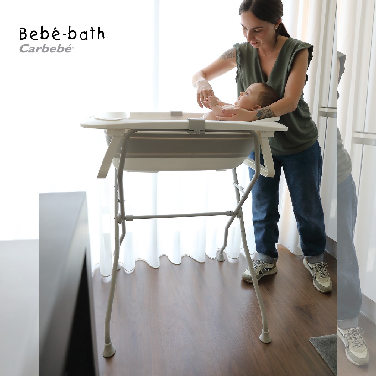 Banheira Compacta BEBE BATH Branco / Cinzento-7