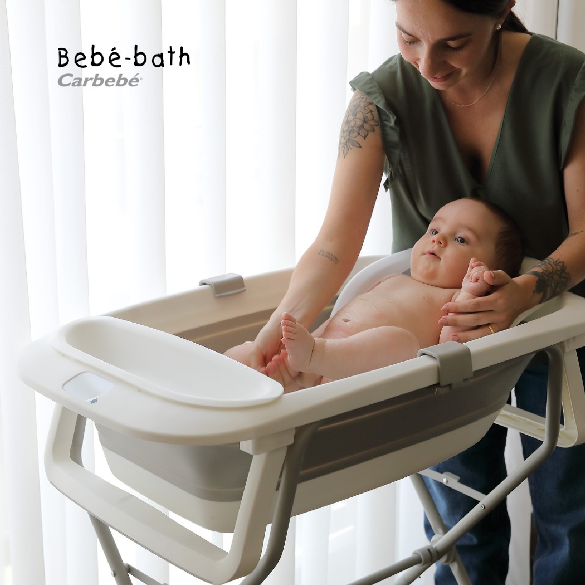 Banheira Compacta BEBE BATH Branco / Cinzento-8