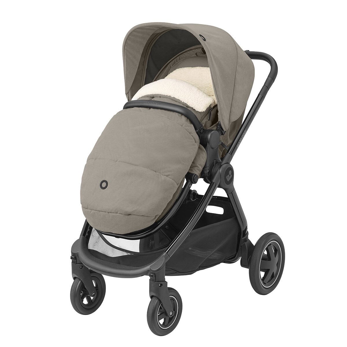 Saco de Inverno Tapa-Pés para Carrinho 2-IN-5 Castanho-3