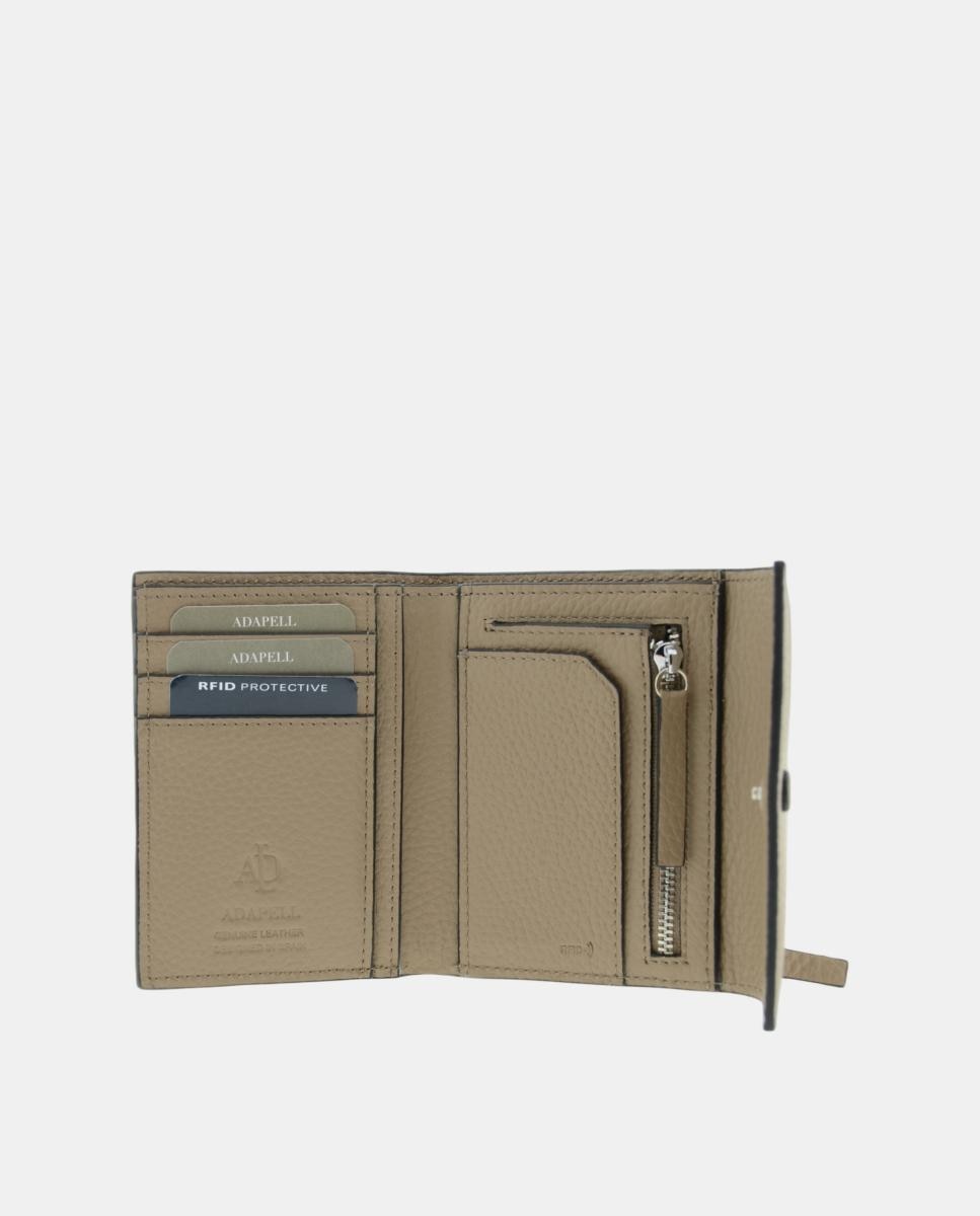 Carteira RFID 4255 em Pele Taupe-5