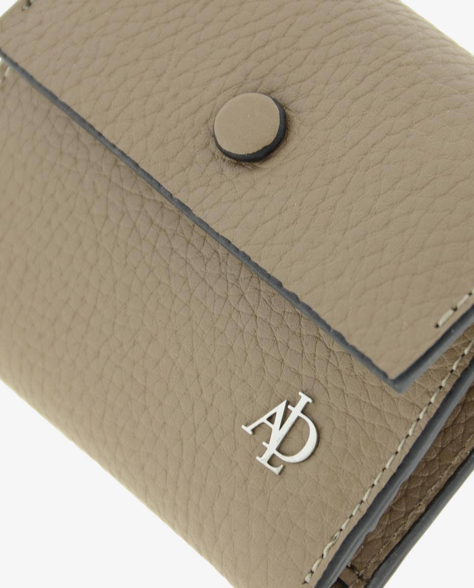 Carteira RFID 4256 Compacta em Pele Taupe-6