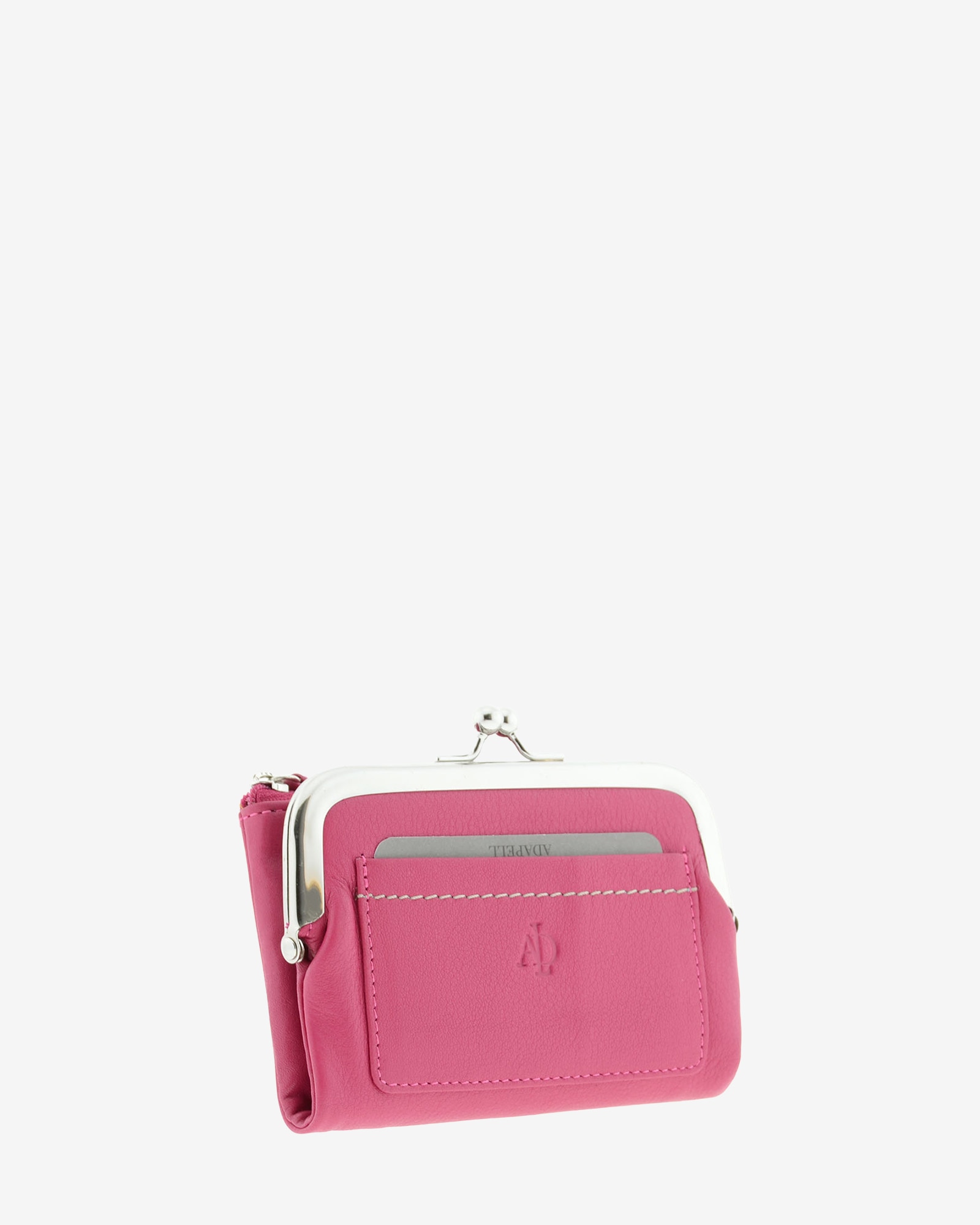Carteira de Senhora em Pele Modelo 8069-1 com Boquilha Magenta-2