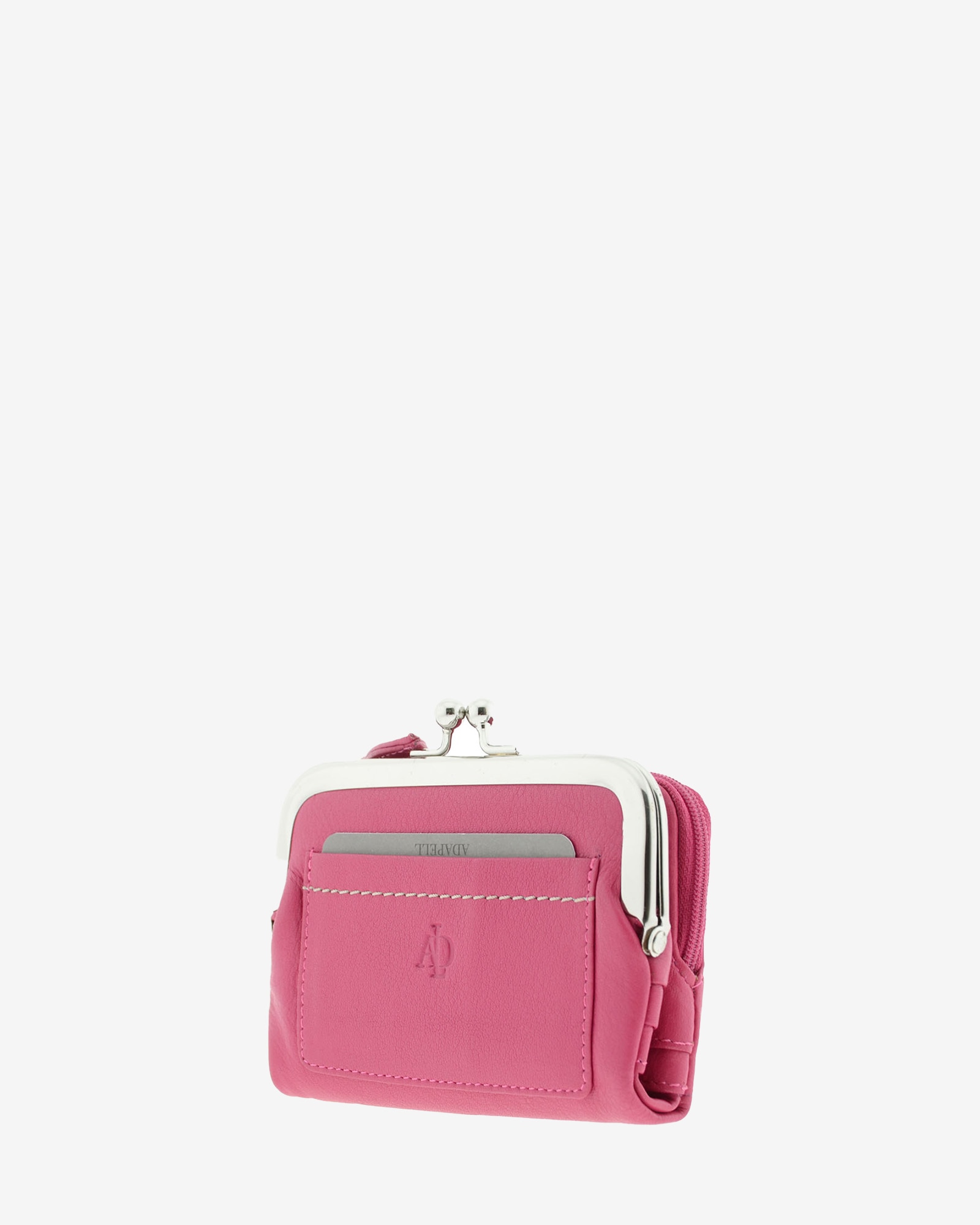 Carteira de Senhora em Pele Modelo 8069-1 com Boquilha Magenta-3