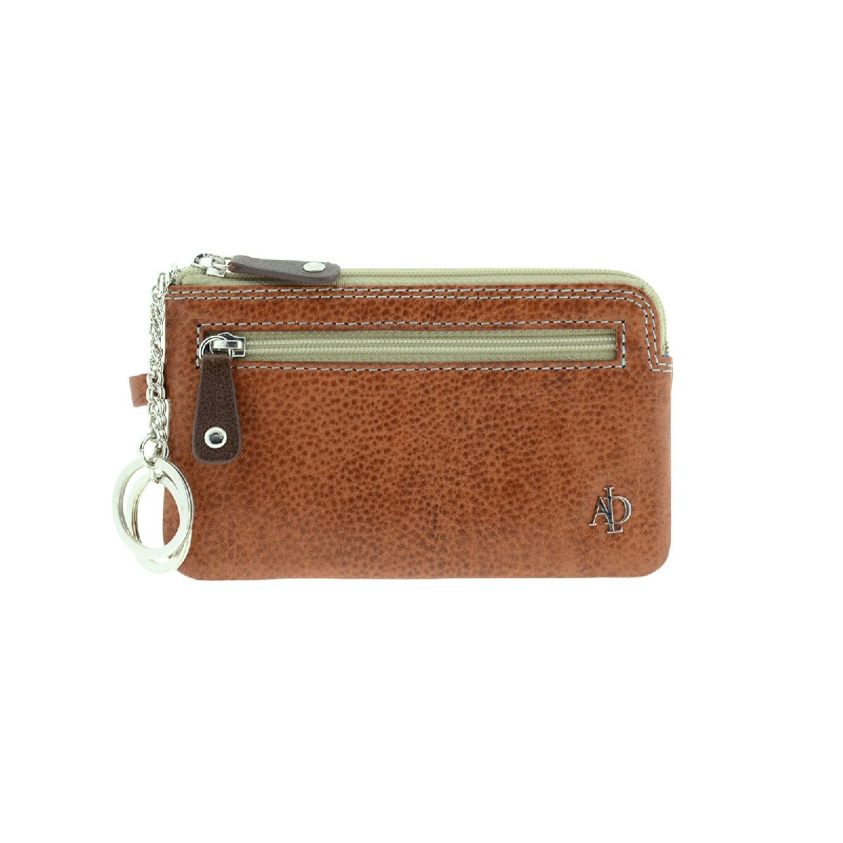 Porta-Moedas Médio em Couro - Multicolor Castanho-5