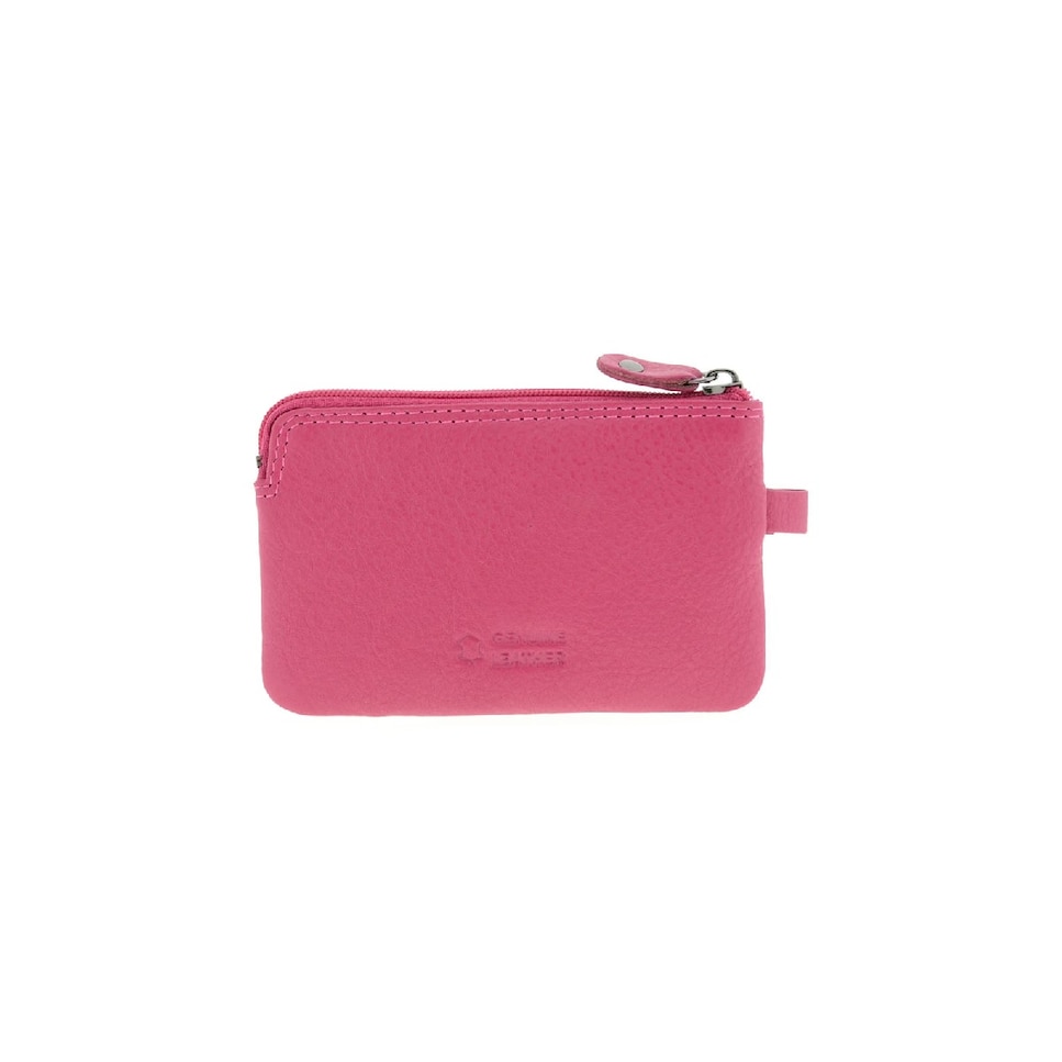 Porta-Moedas Pequeno em Couro Magenta-2