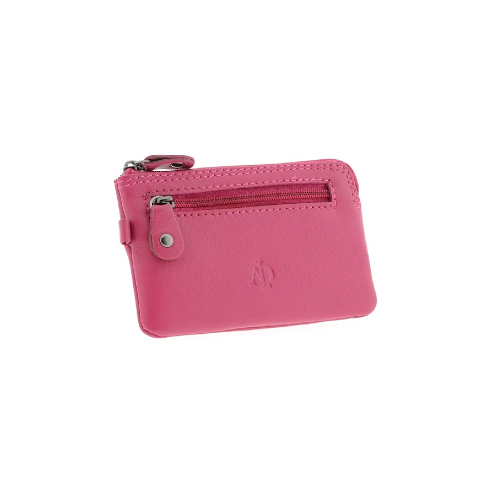 Porta-Moedas Pequeno em Couro Magenta-3