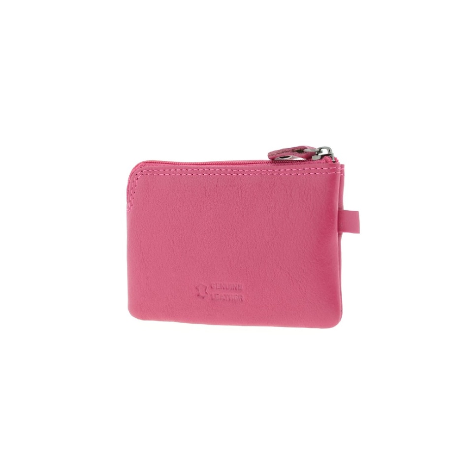 Porta-Moedas Pequeno em Couro Magenta-4