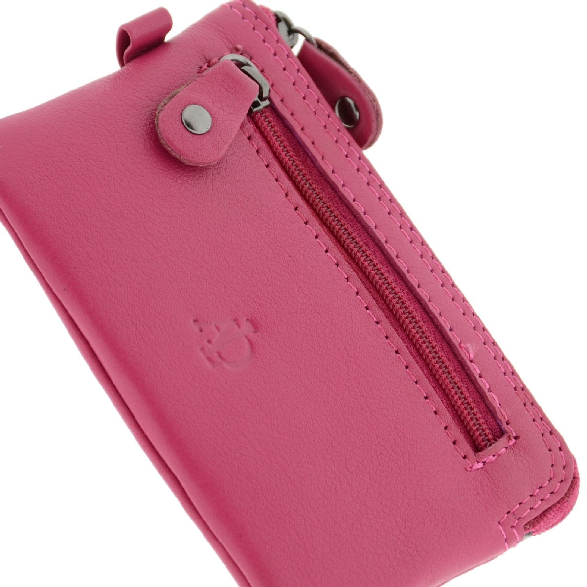 Porta Moedas Pequeno em Pele Magenta-7