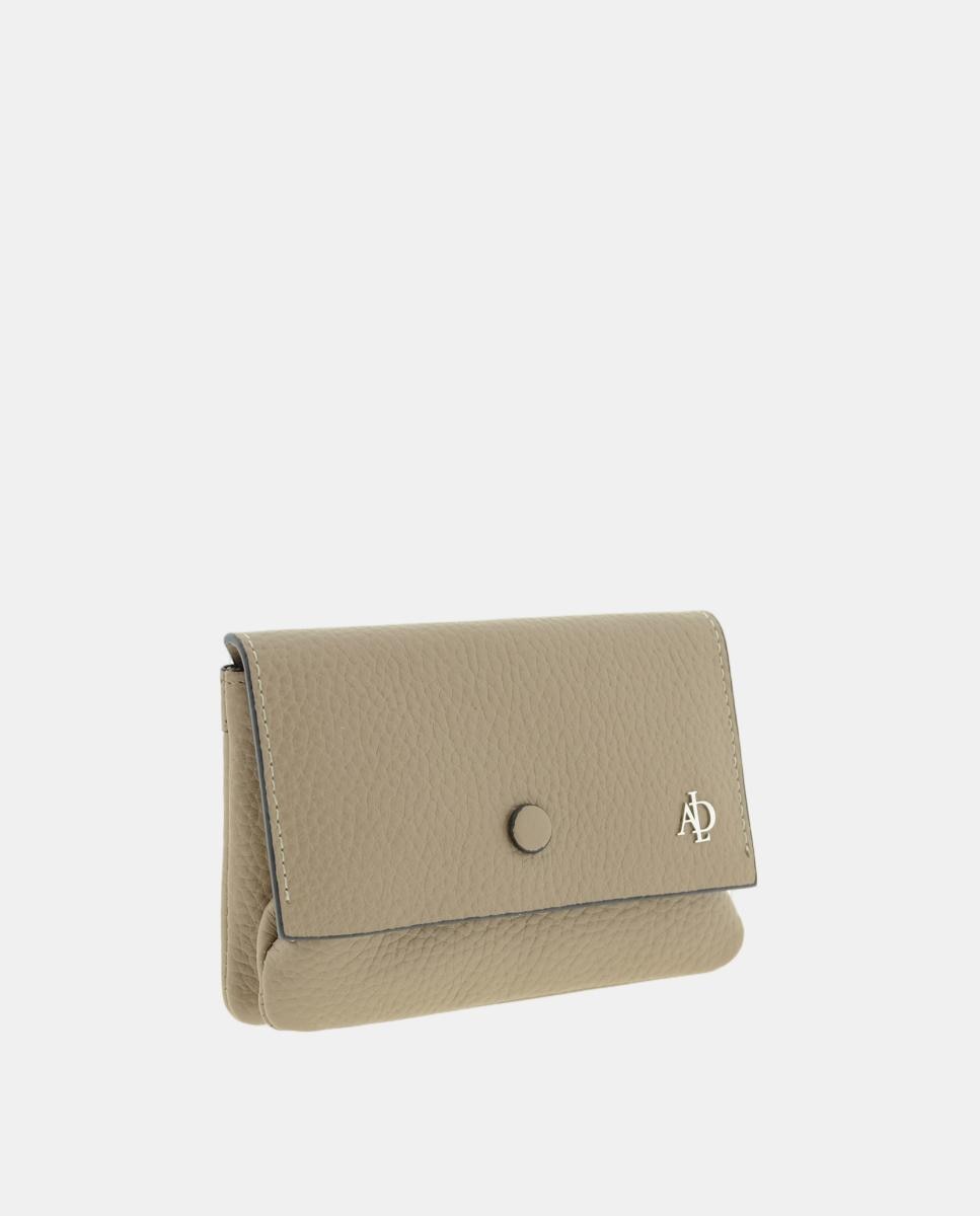 Porta Moedas Boquilha RFID 4257 em Pele Taupe-3