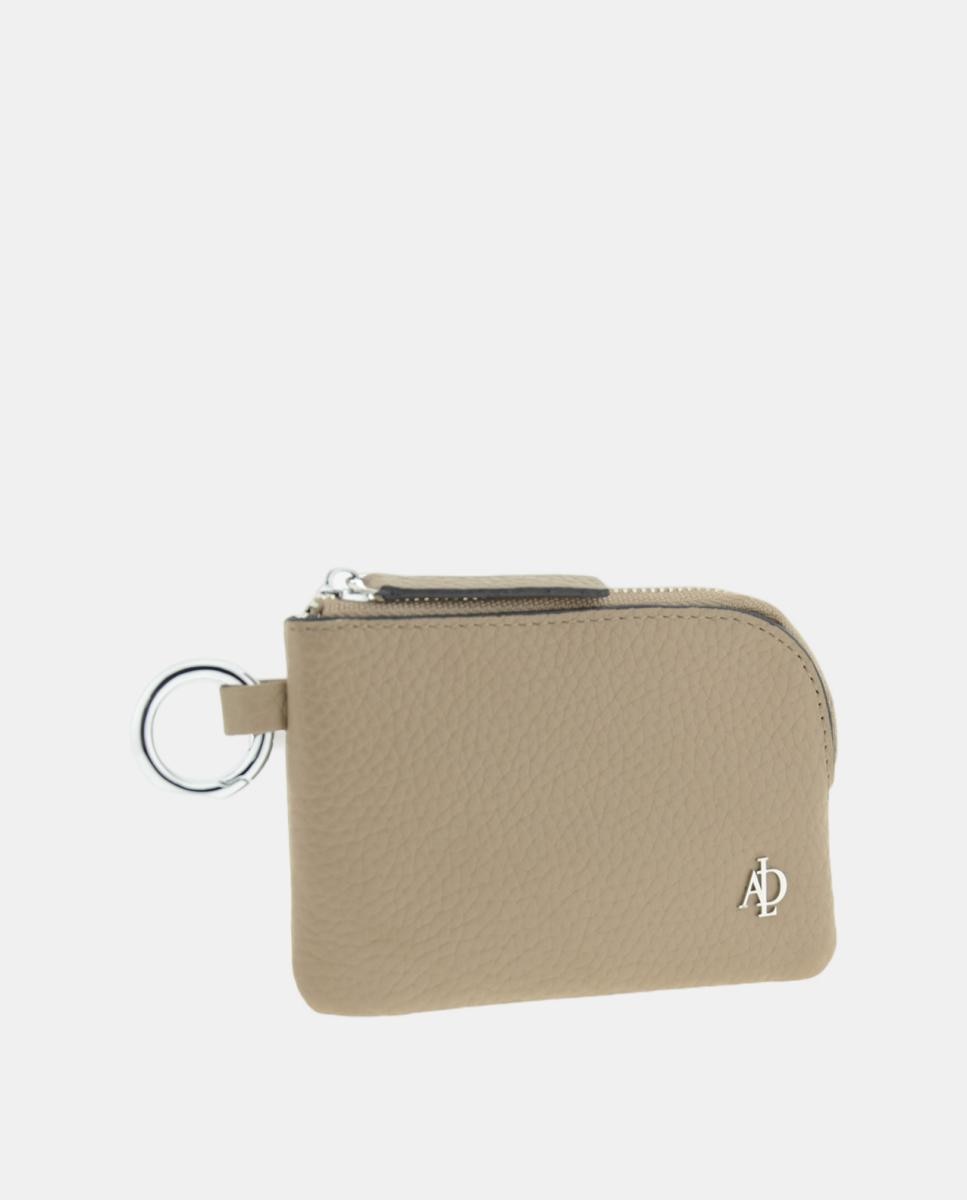 Porta Moedas RFID 4258 em Pele com Fecho Taupe-3