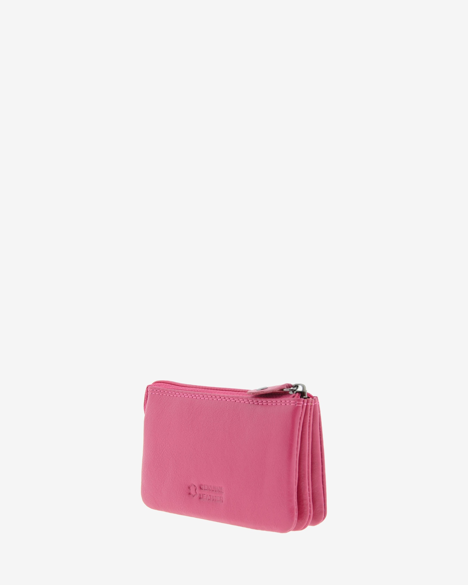 Porta Moedas / Porta Cartões em Pele Magenta-3