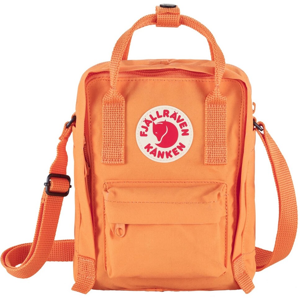 Mala a tiracolo mini unissexo Fjällräven Kanken Sling de vinil verde água Laranja-1