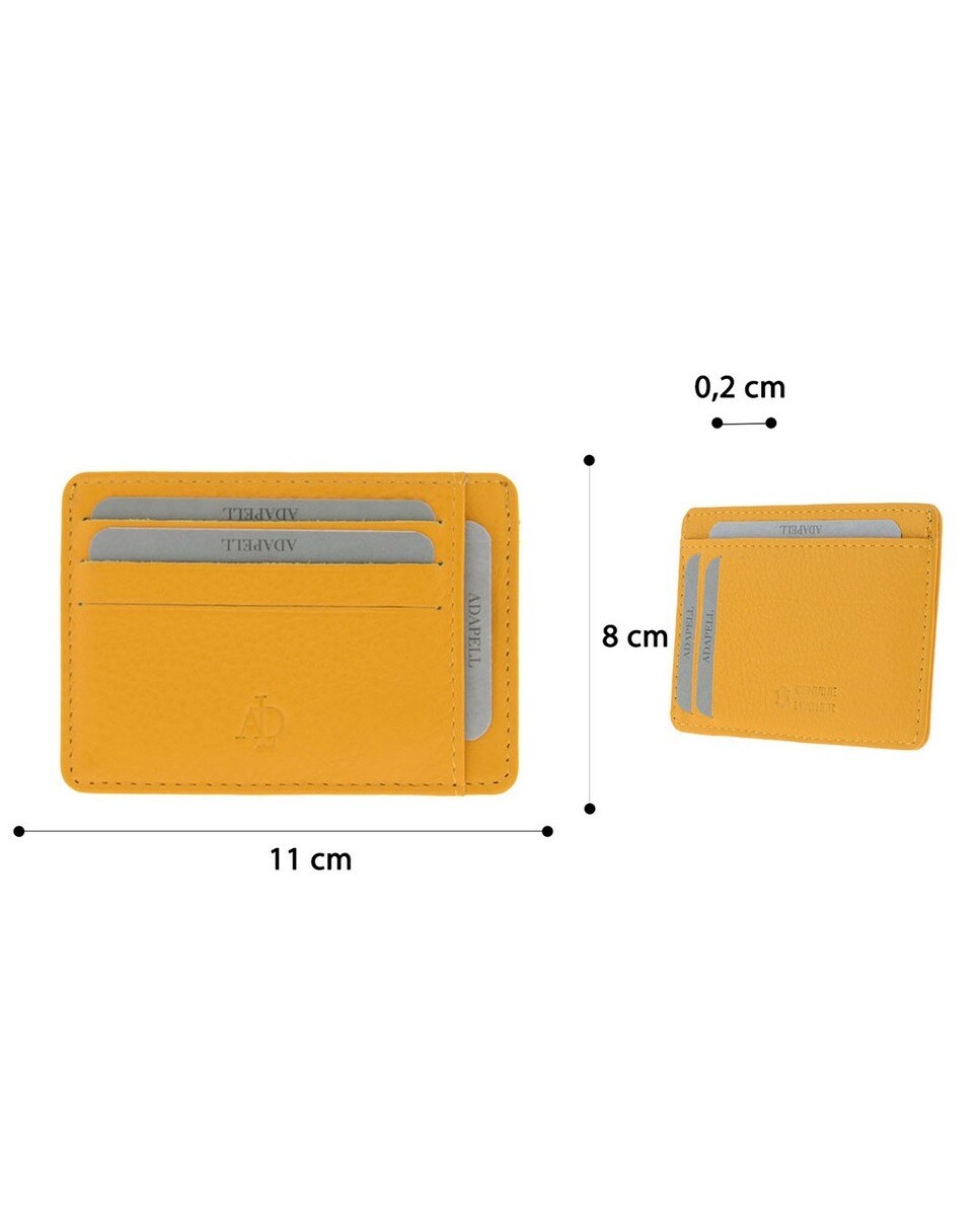 Porta-Cartões Plano Pequeno Amarelo-7