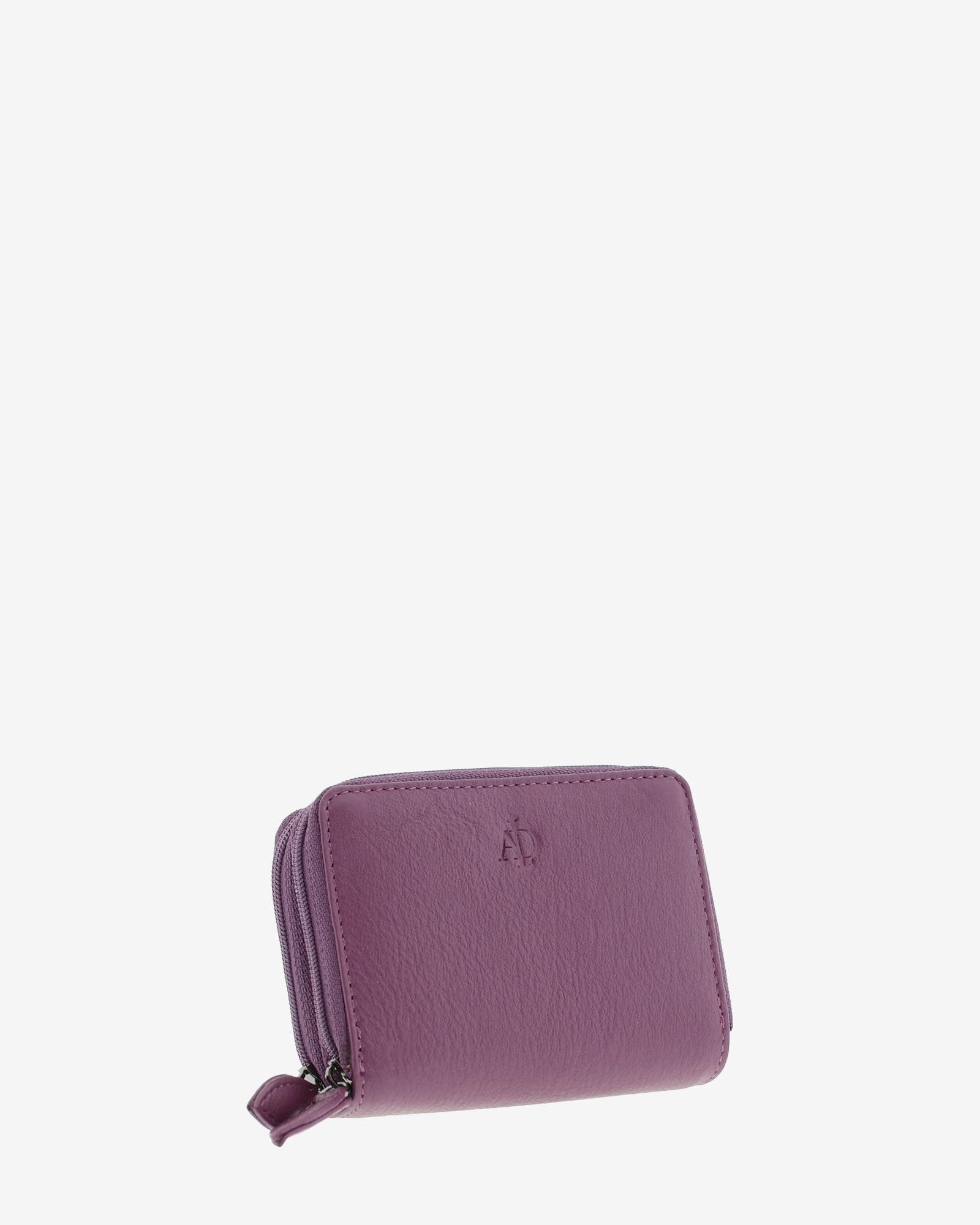 Porta-Cartões em Couro Roxo-2