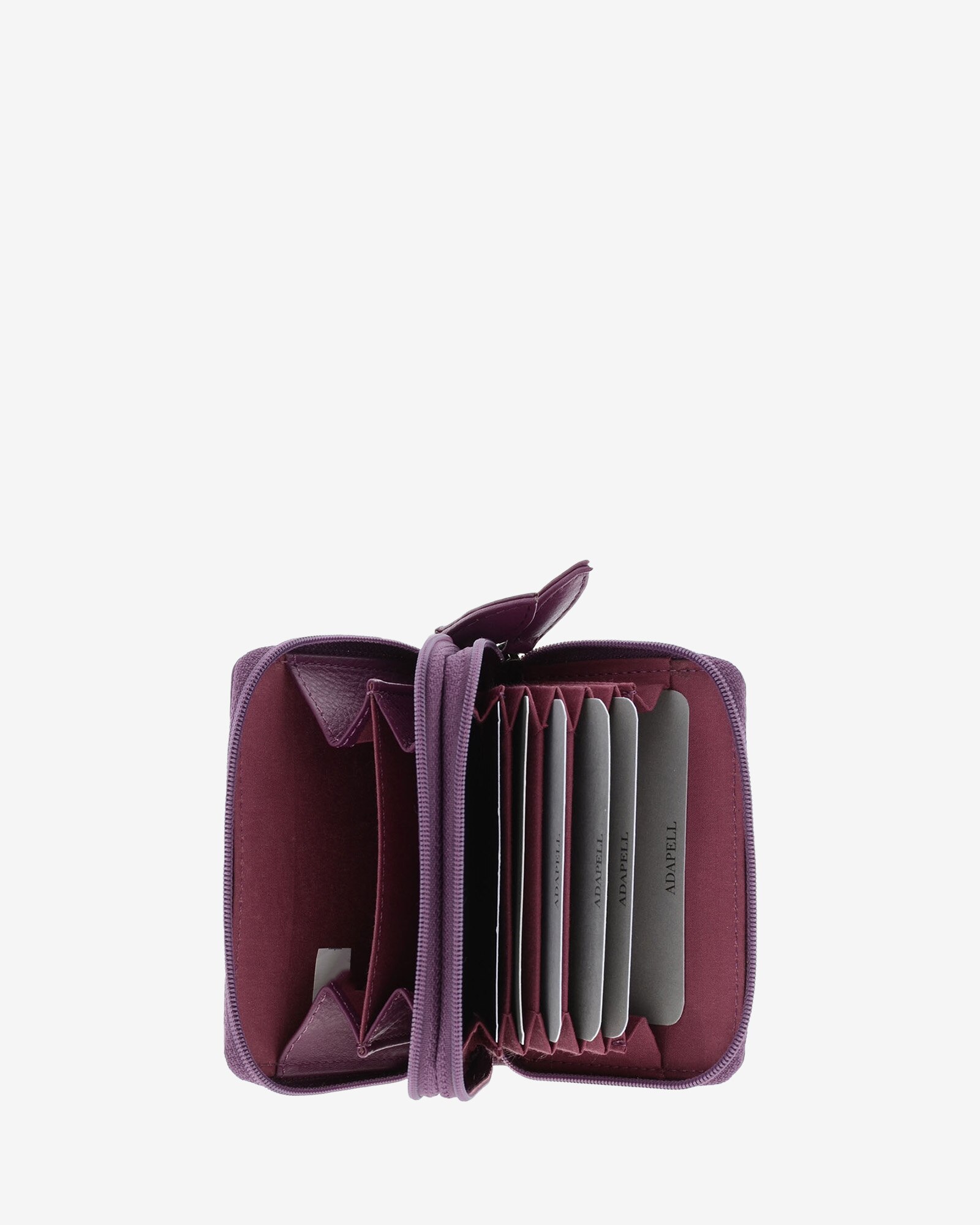 Porta-Cartões em Couro Roxo-3