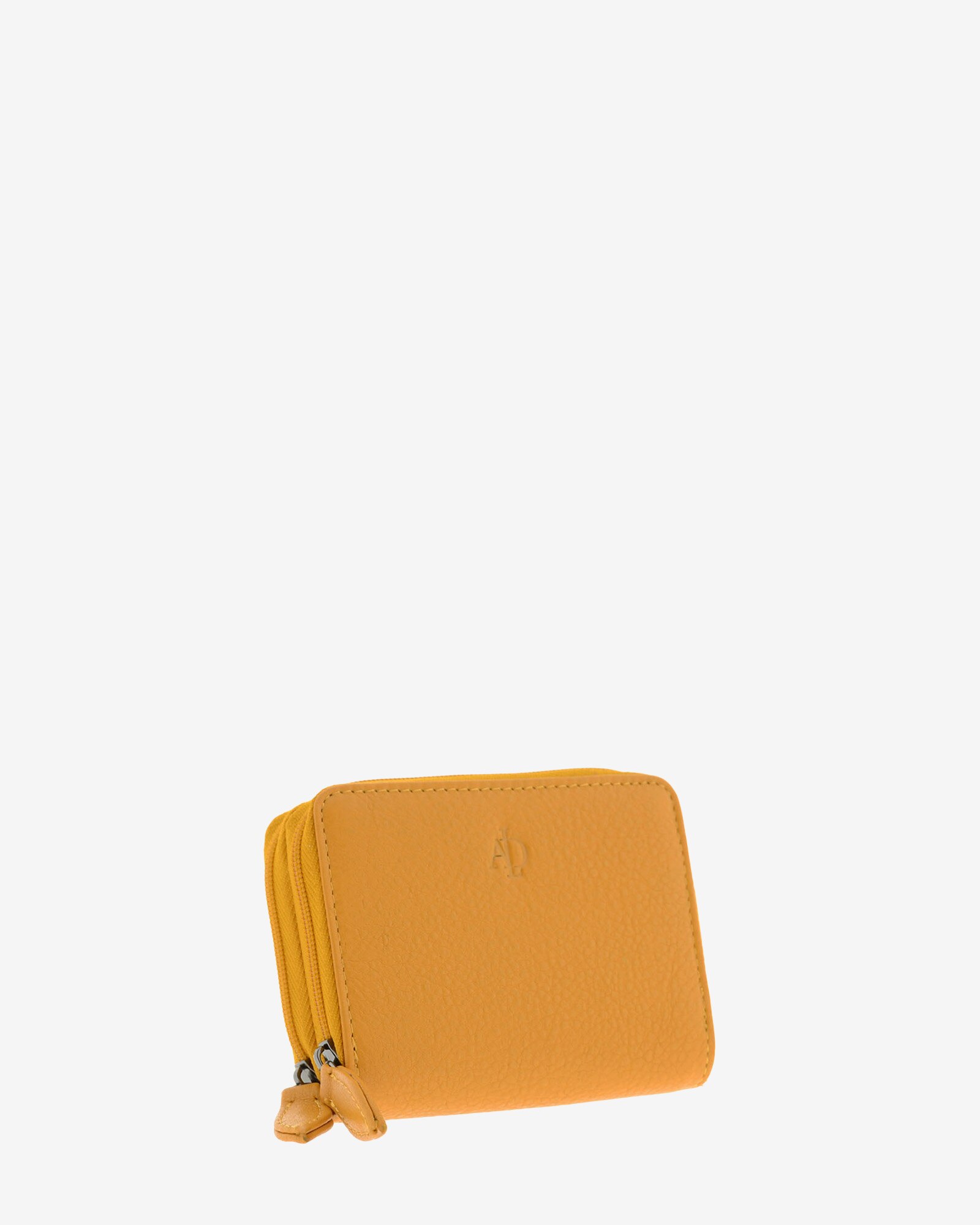 Porta-Cartões em Couro Amarelo-2