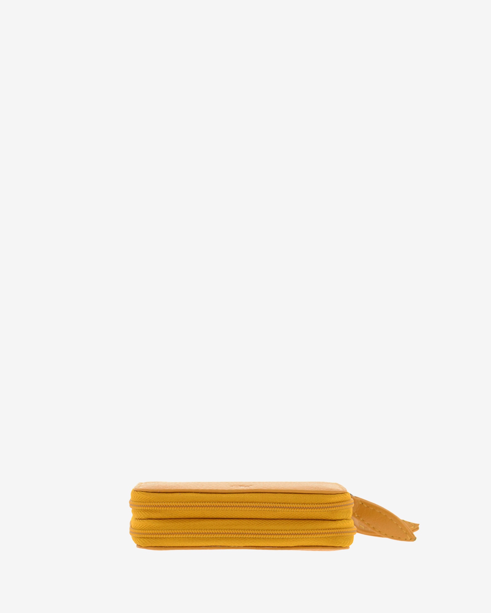 Porta-Cartões em Couro Amarelo-4