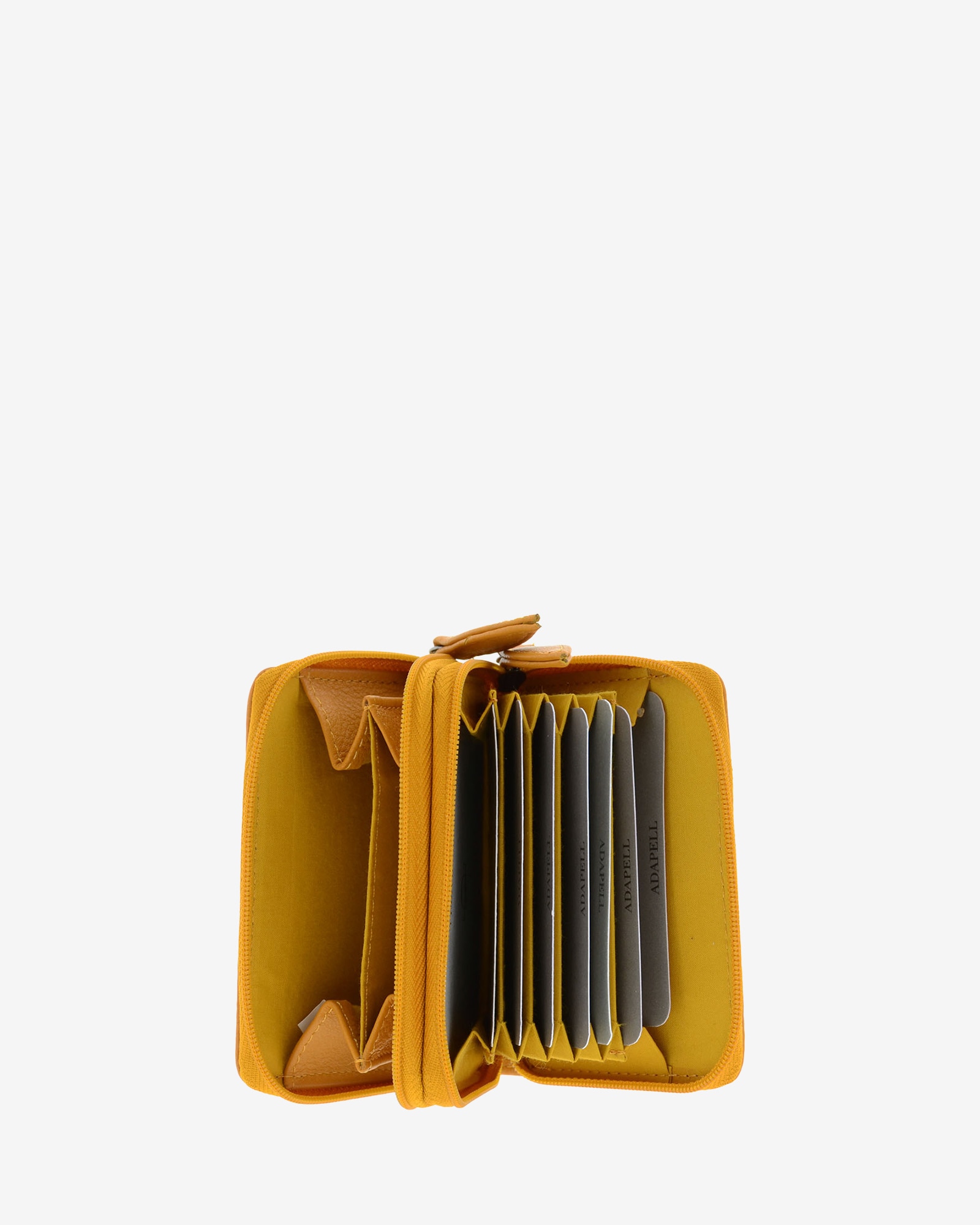 Porta-Cartões em Couro Amarelo-5