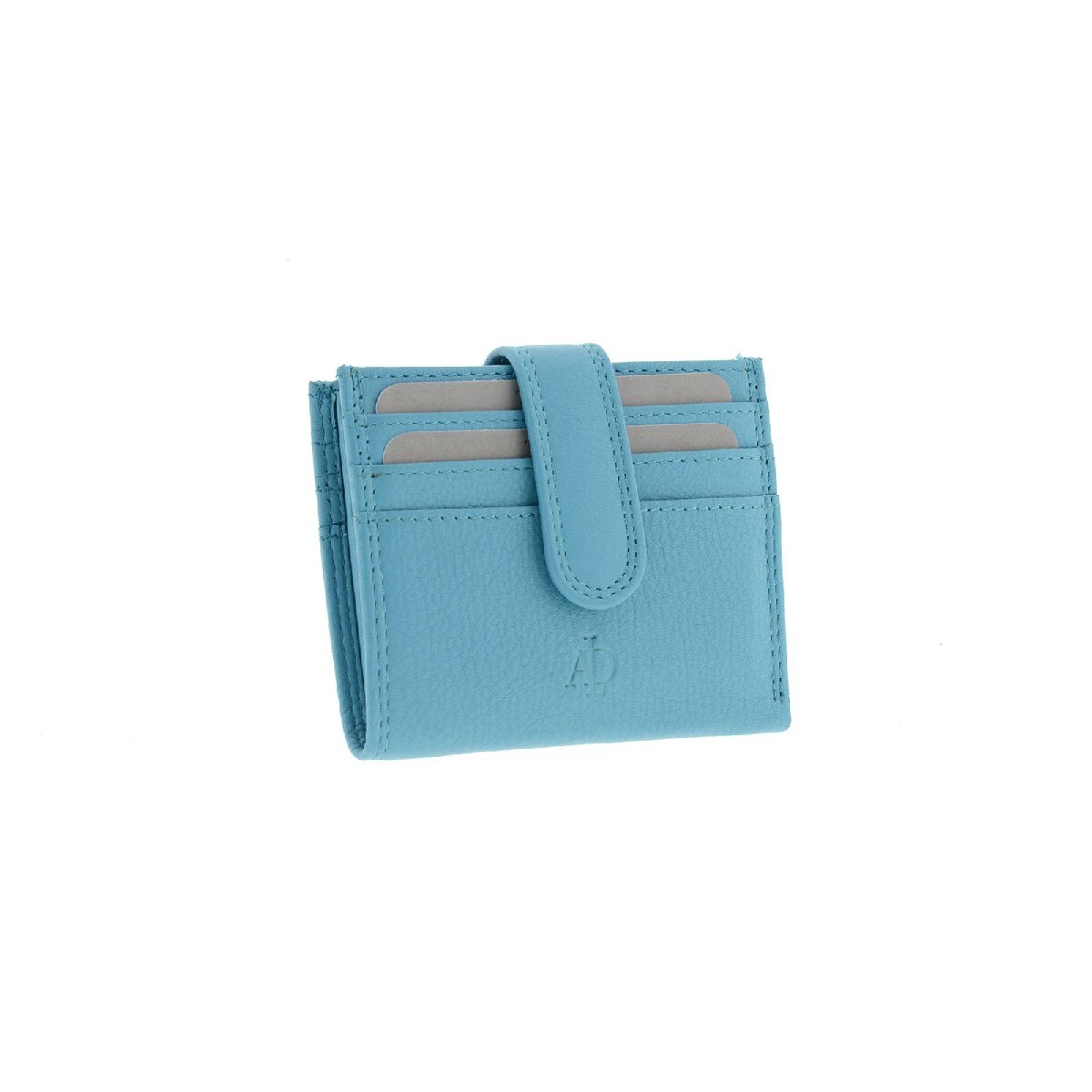 Porta-Cartões em Couro Premium Azul-3